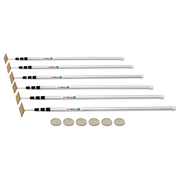 ZipWall® 12' Anodized Aluminum Spring-loaded Poles (6-Pack)