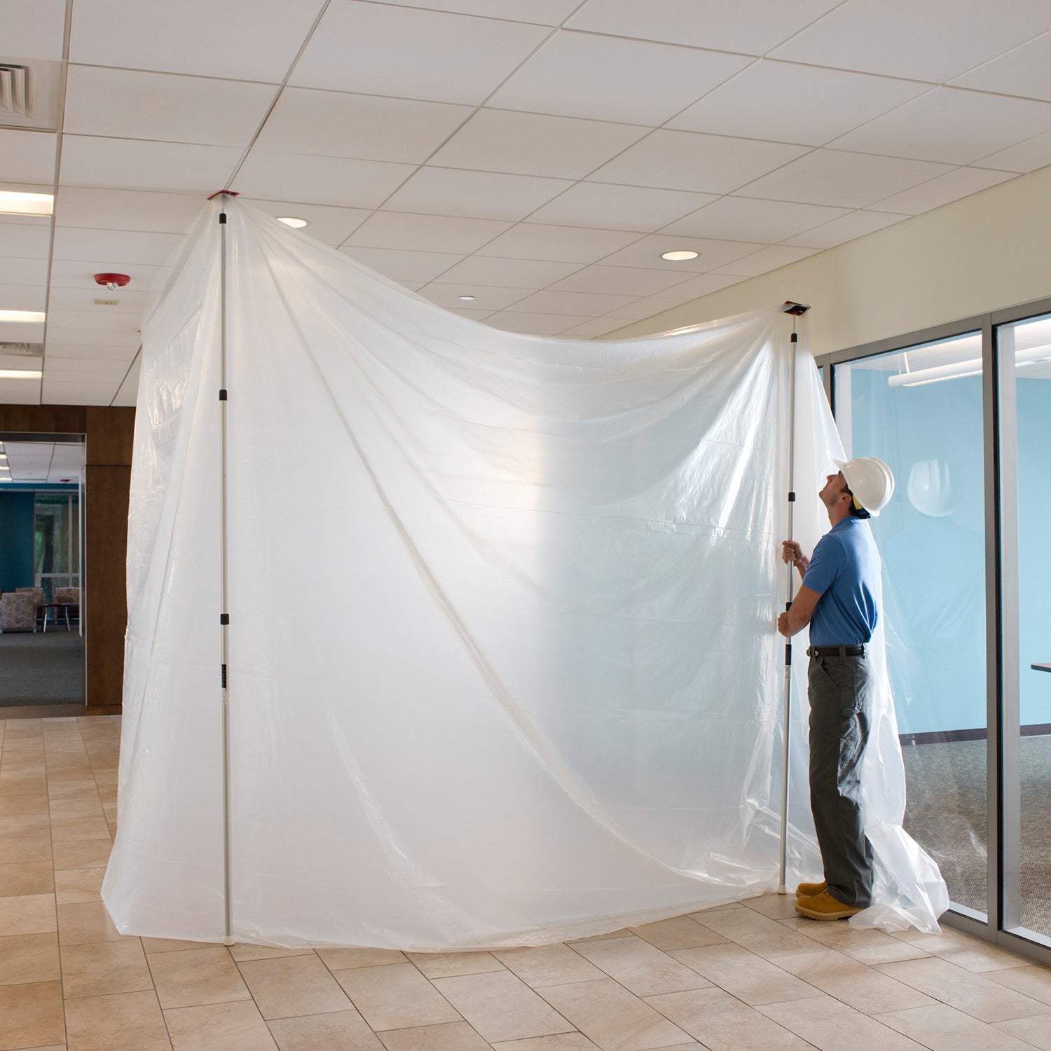 ZipWall® 12' Anodized Aluminum Spring-loaded Poles w/ Standard Zippers and Carry Bag (4-Pack)