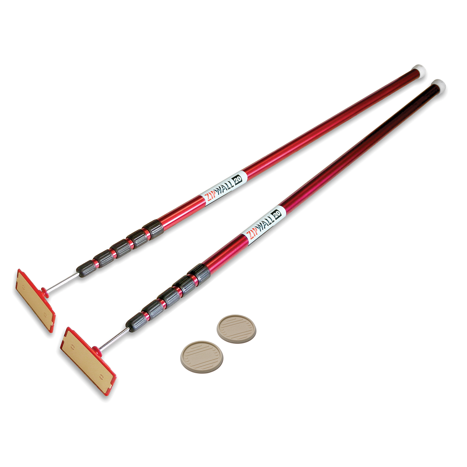 ZipWall® 20' Anodized Aluminum Spring-loaded Poles (2-Pack)