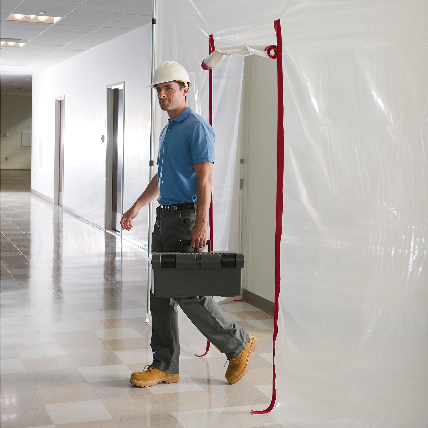 ZipWall® Heavy-Duty Zipper w/ Flap Hooks and ZipperKnife™  Sheeting Cutter (2-Pack)