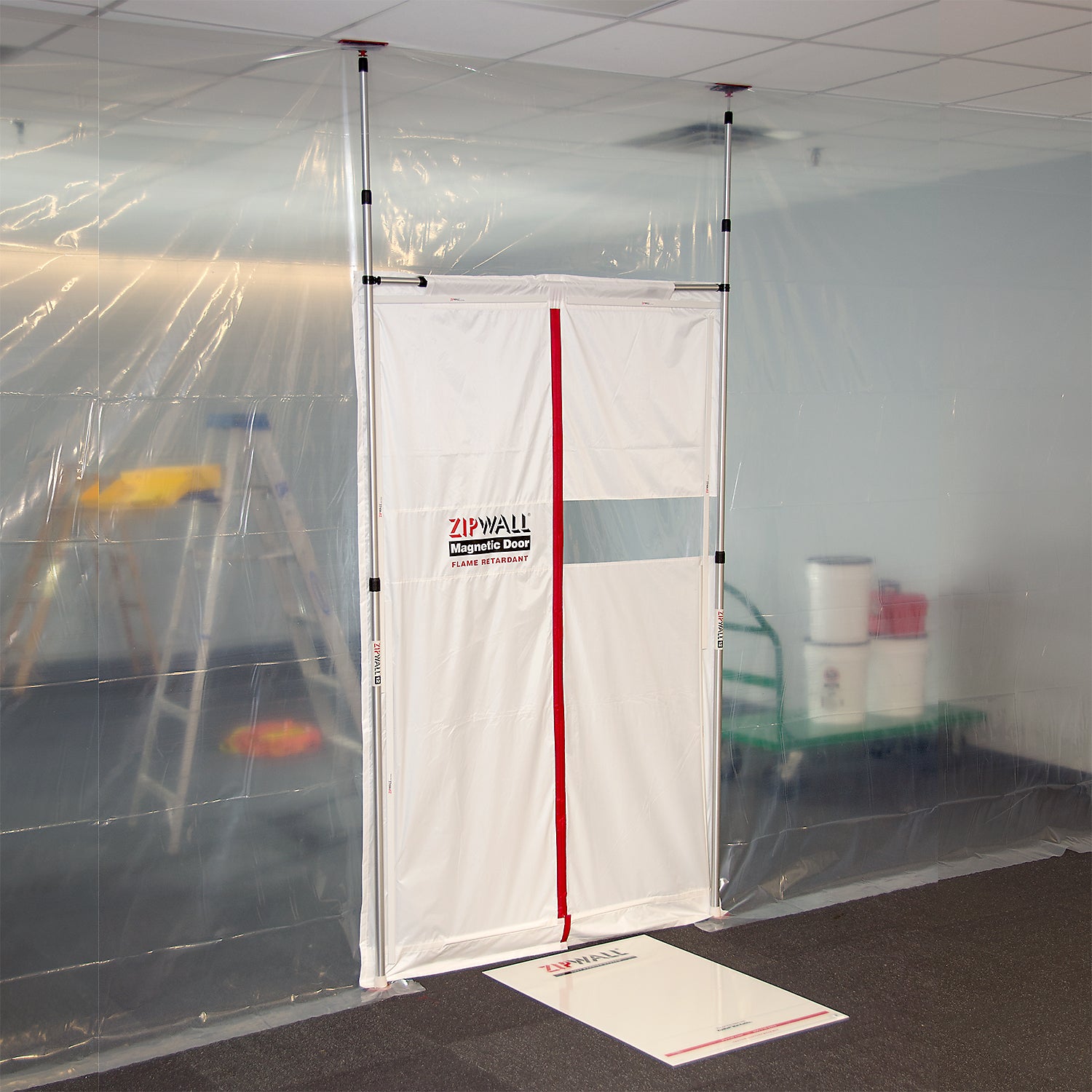 ZipWall® Dust Barrier Magnetic Door™ Kit (Class A Flame Retardant)