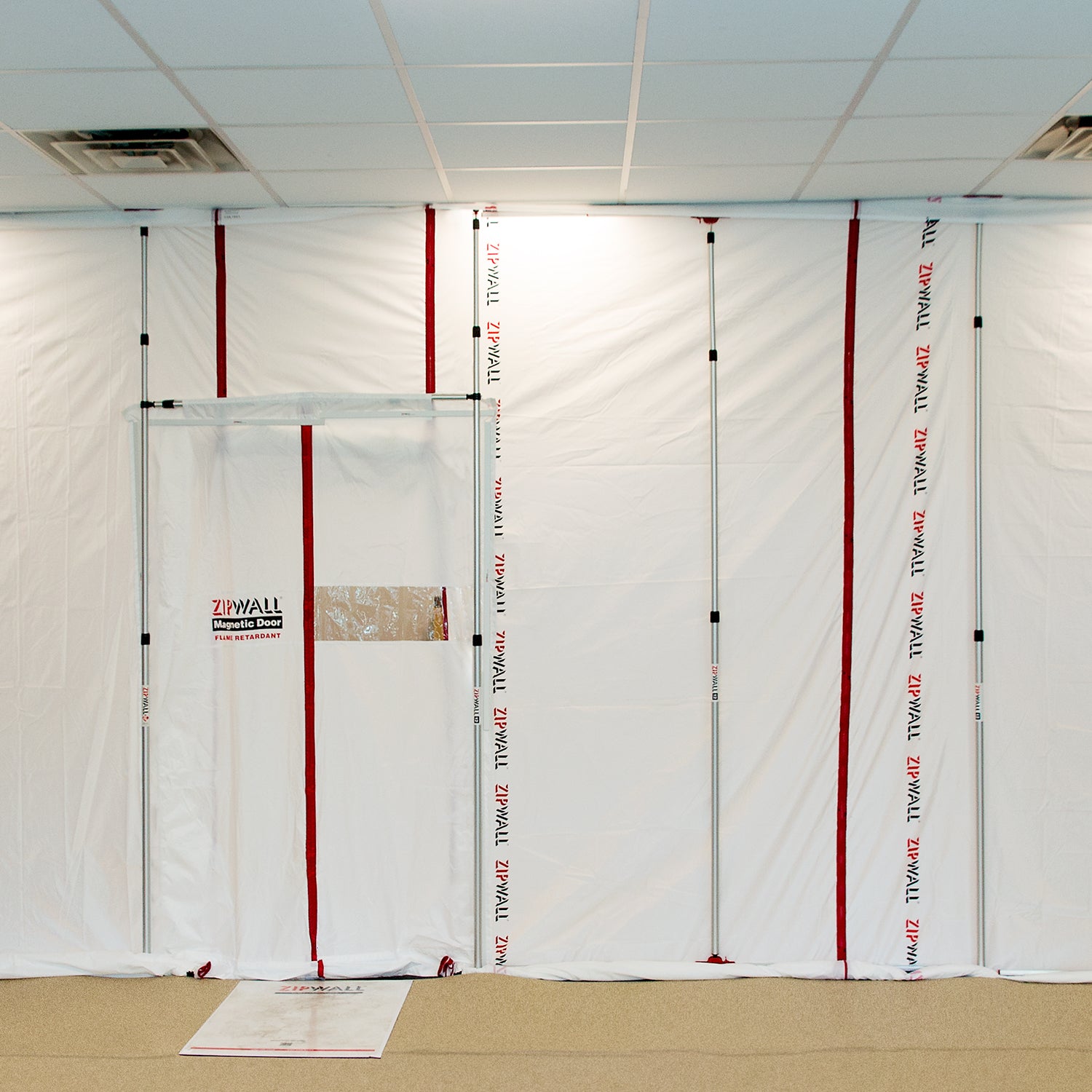 ZipWall® Dust Barrier Magnetic Door™ Kit (Class A Flame Retardant)