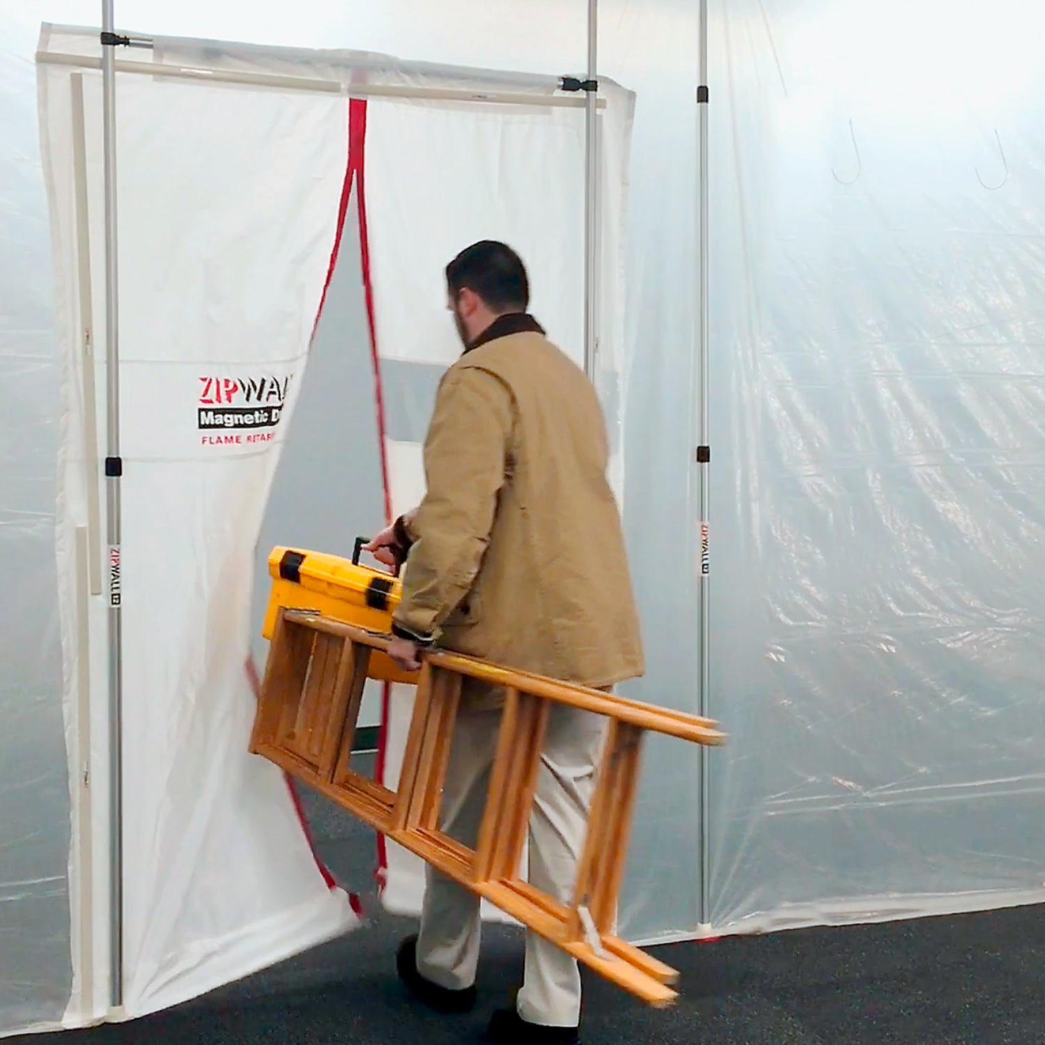 ZipWall® Dust Barrier Magnetic Door™ Kit (Class A Flame Retardant)