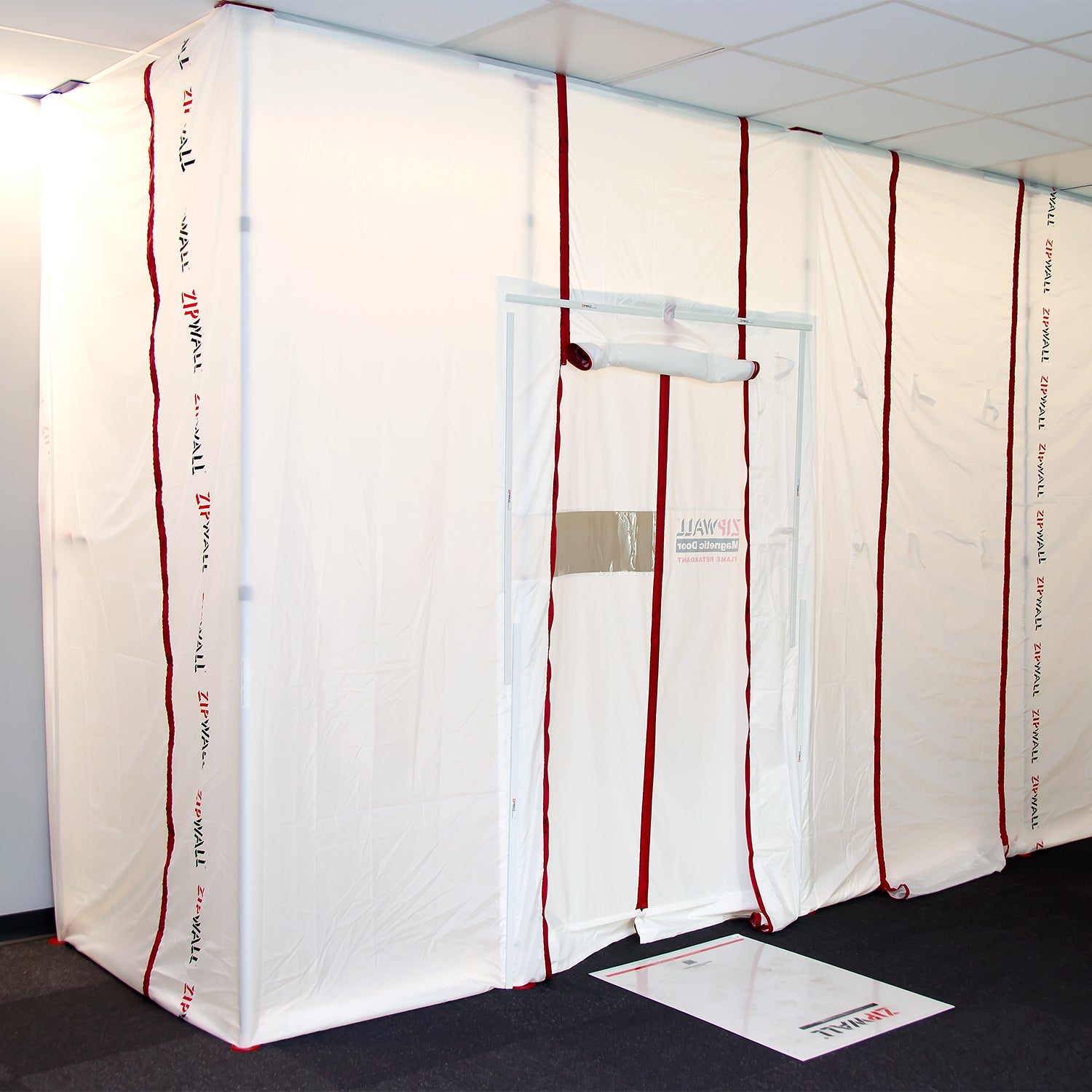 ZipWall® Dust Barrier Magnetic Door™ Kit (Class A Flame Retardant)
