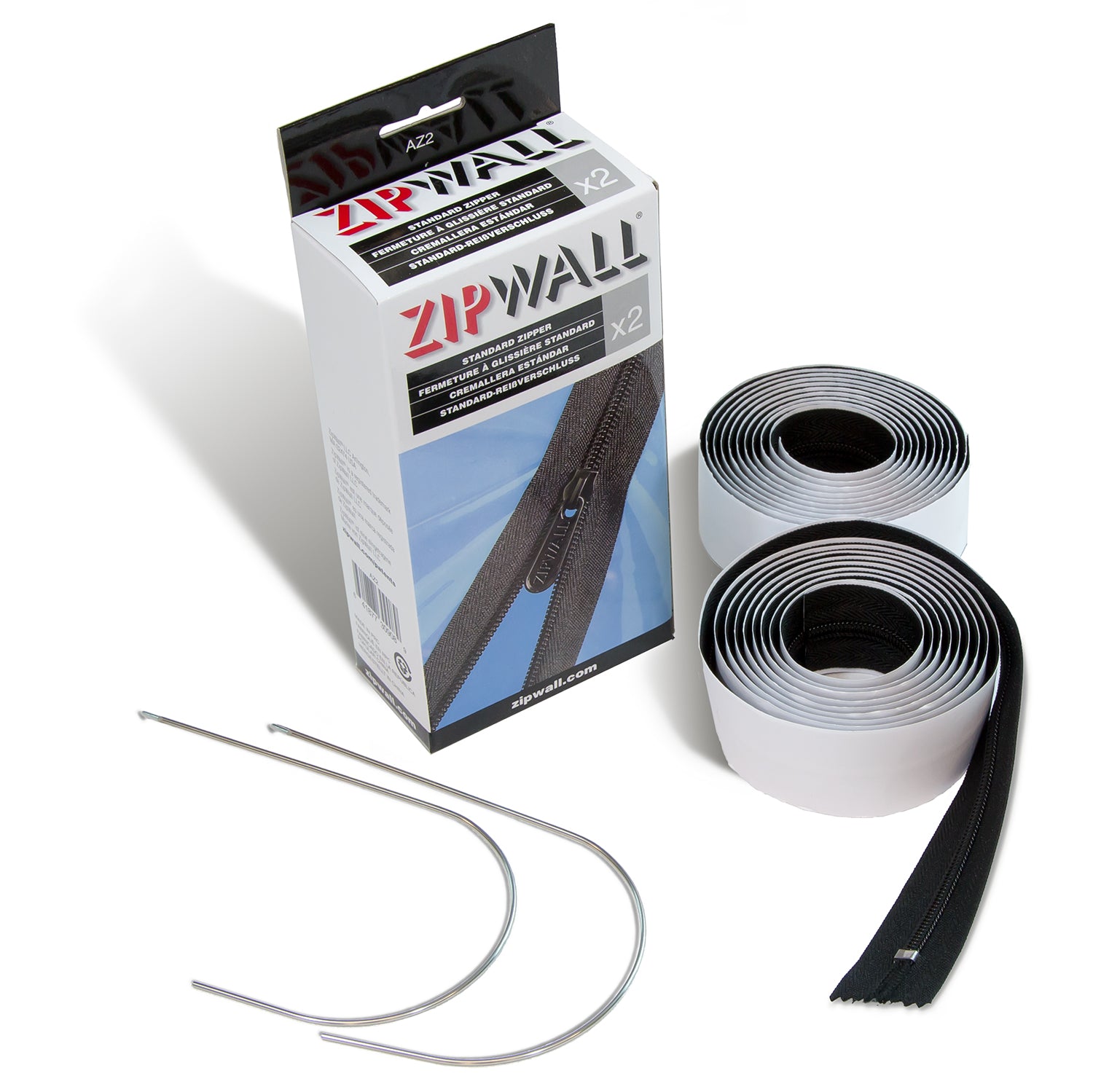ZipWall® Standard Zipper w/ Flap Hooks (2-Pack)