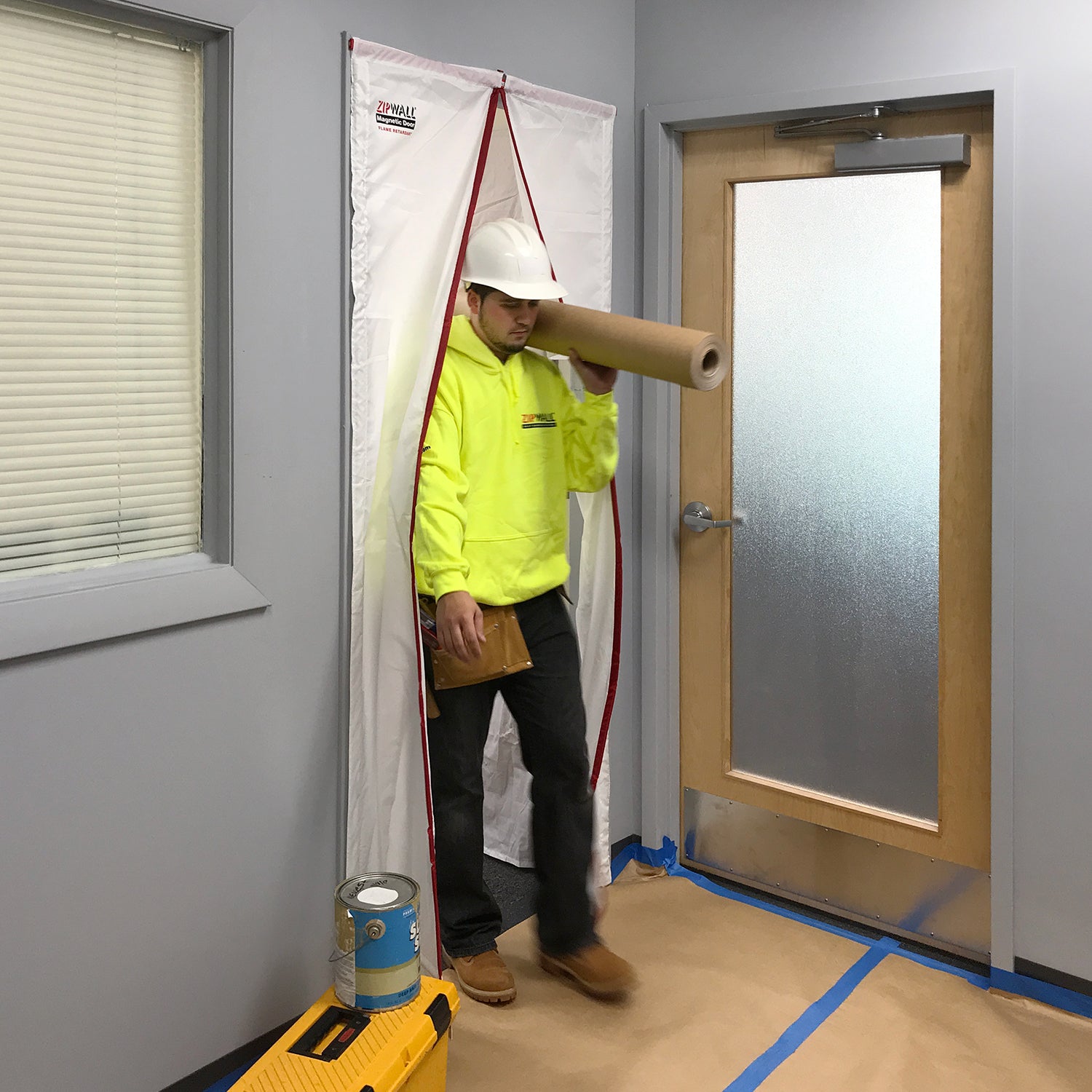 ZipWall® Steel Frame Magnetic Door™ Kit 3070 (Class A Flame Retardant)