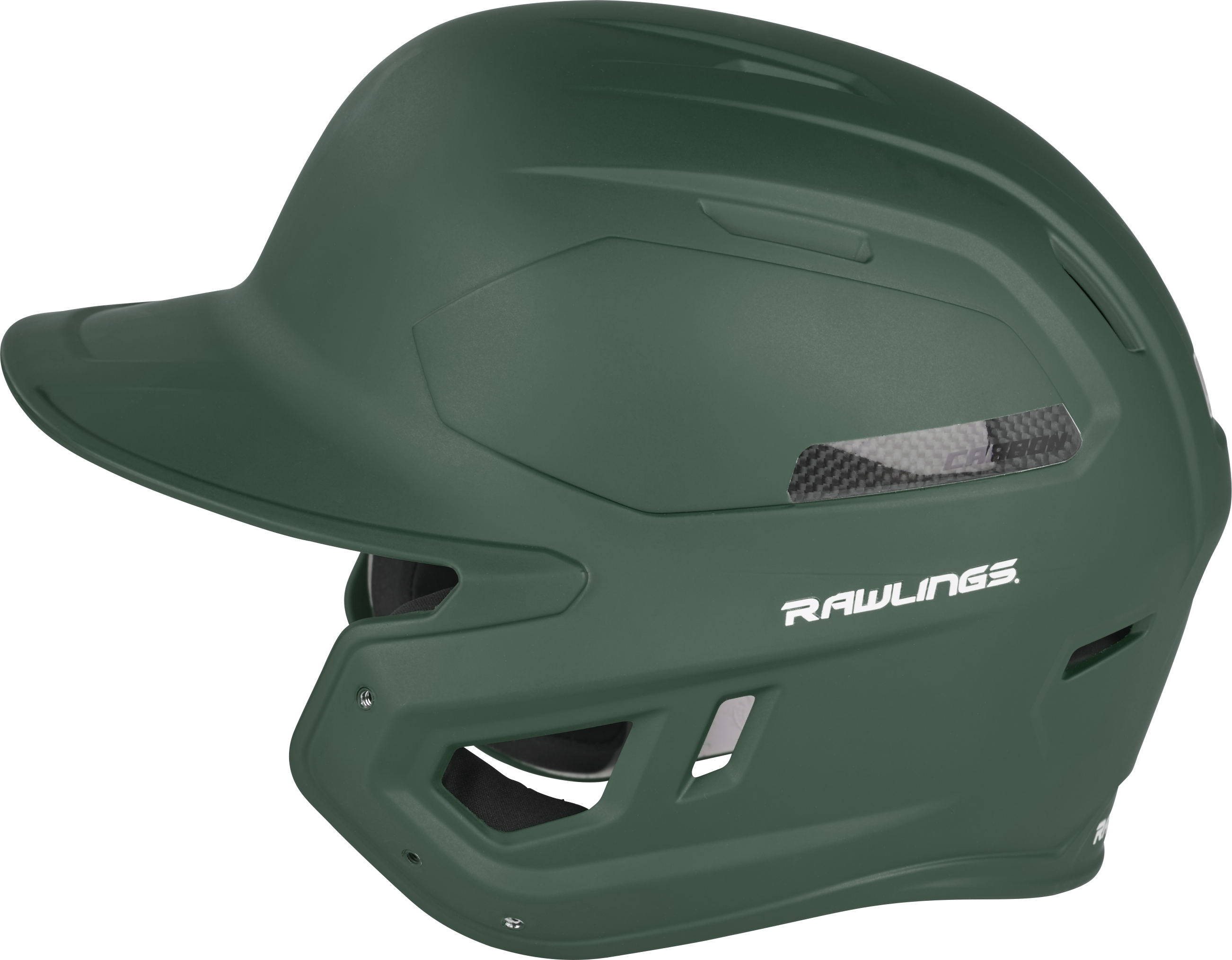 Rawlings Mach Carbon Adult 1-Tone Baseball Helmet - Small - Dark Green