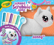 Crayola Scribble Scrubbie Jumbo, Large Posable Animal Toy, 6 Inches, Toy Cat for Girls & Boys, Animal Grooming Toy, Gift