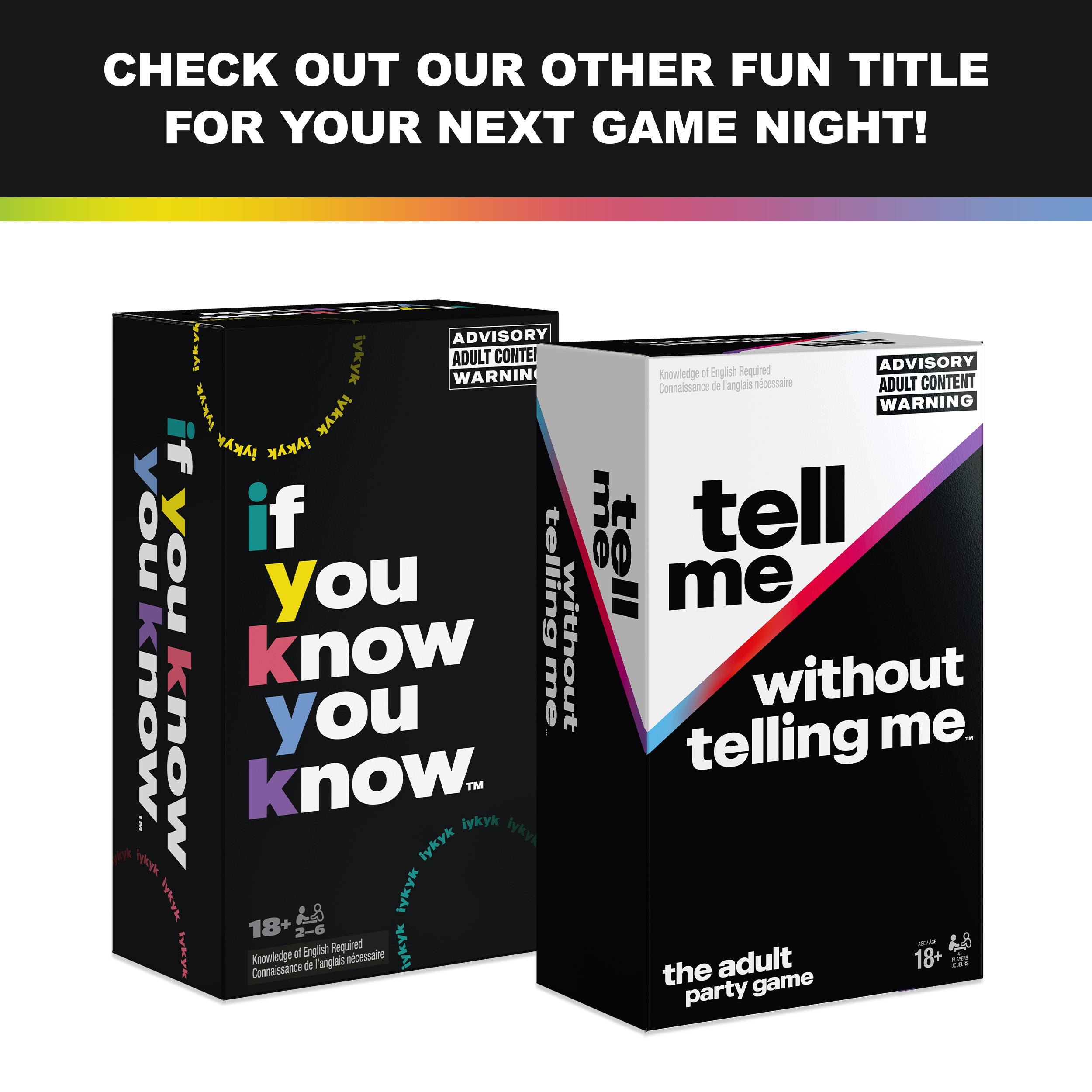 Spin Master Games, If You Know You Know IYKYK Card Game, Adult Party Game for Bachelorette Parties, College, Birthday, for Adults & Teens Ages 18+