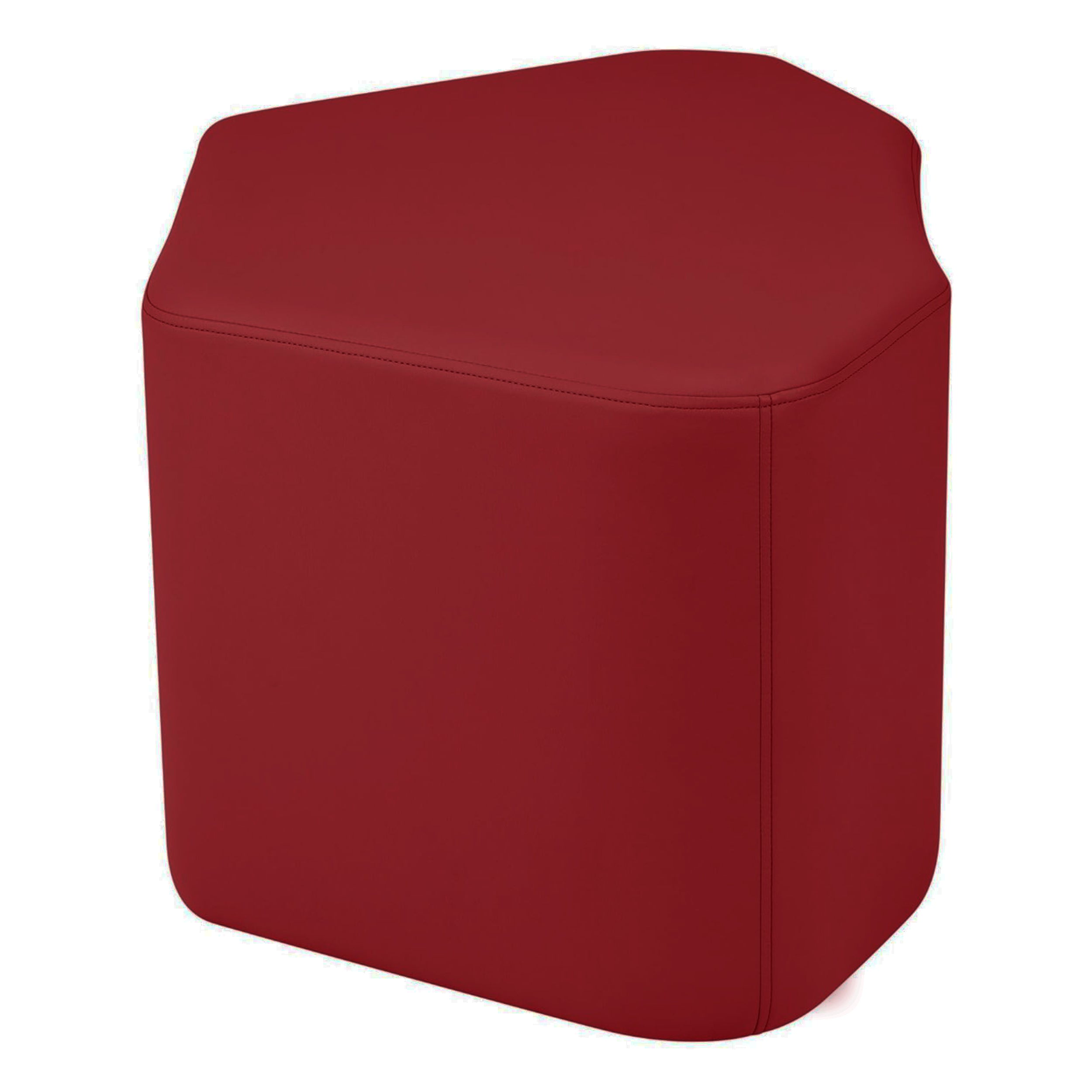 Pro Series Upholstered Bloom Ottoman 18" Height, 7-Piece - Crimson
