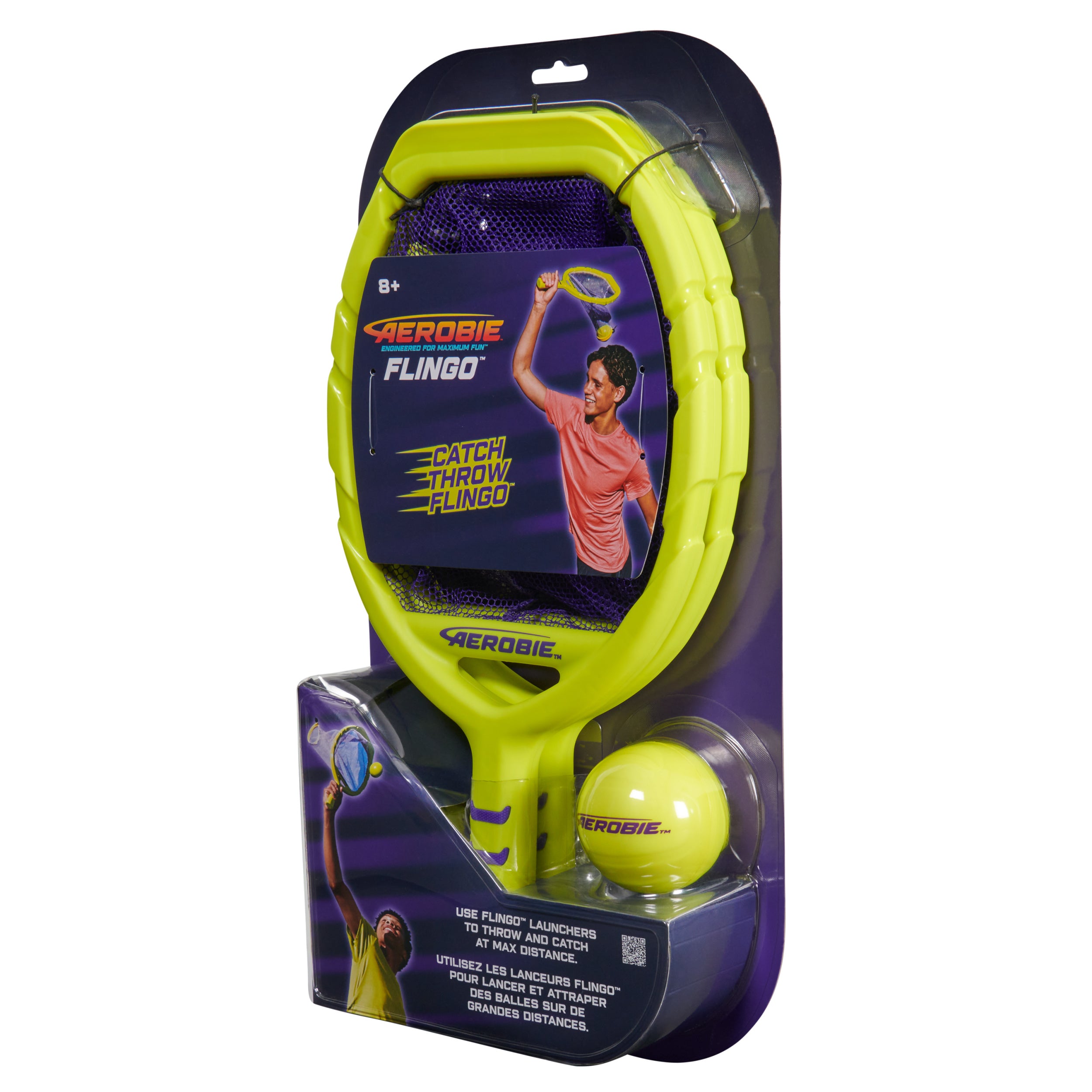 Aerobie Flingo Catch & Throw Outdoor Games for Kids & Adults, Toss and Catch Ball Set for Summer Games, Backyard, Camping and Beach Games for Kids Ages 8 & Up