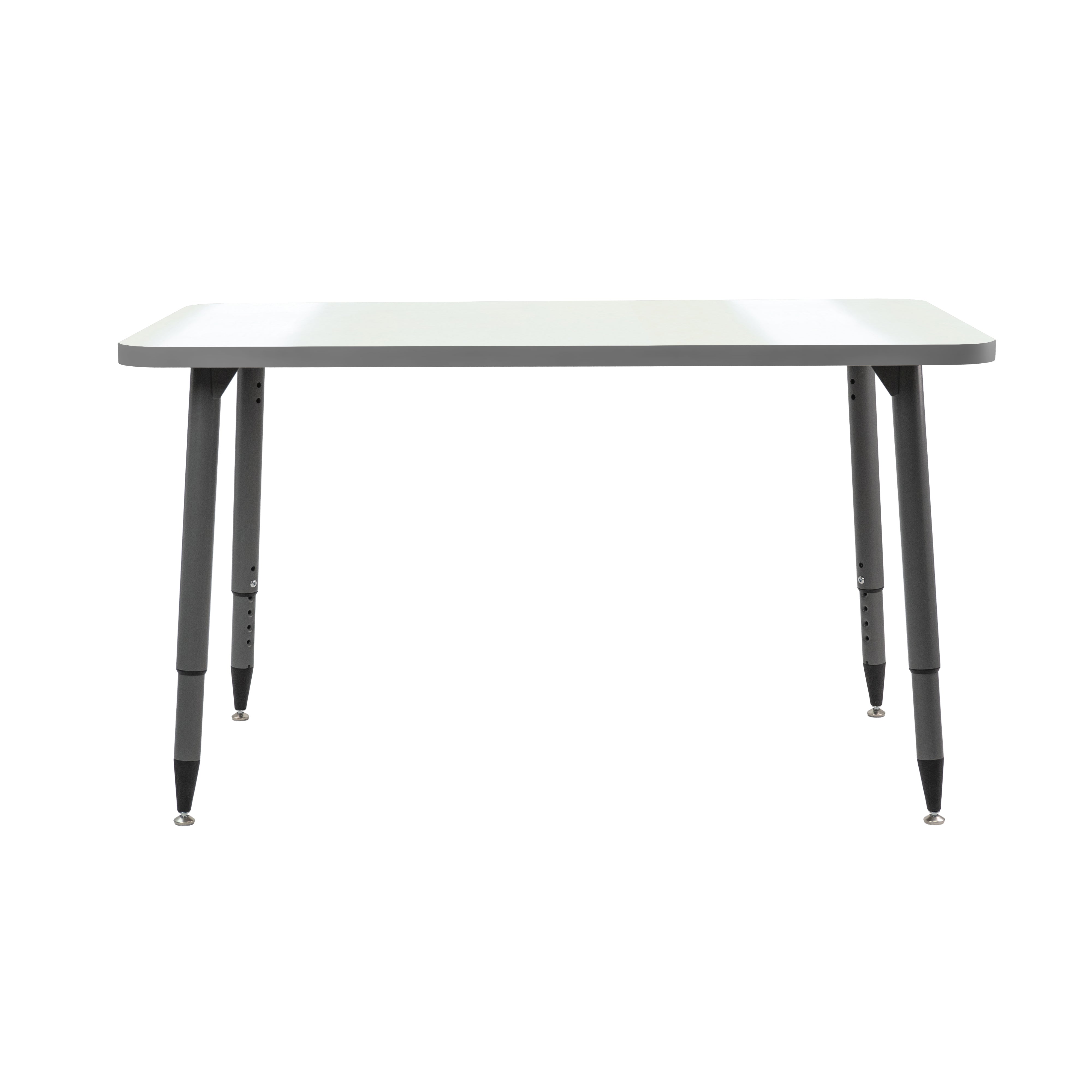 Adapte 30" x 48" Rectangle Dry-Erase Activity Table with Adjustable Tapered Legs - Whiteboard/North Sea
