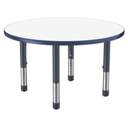 36" Round Dry-Erase Activity Table with Adjustable Chunky Legs - Whiteboard/Navy