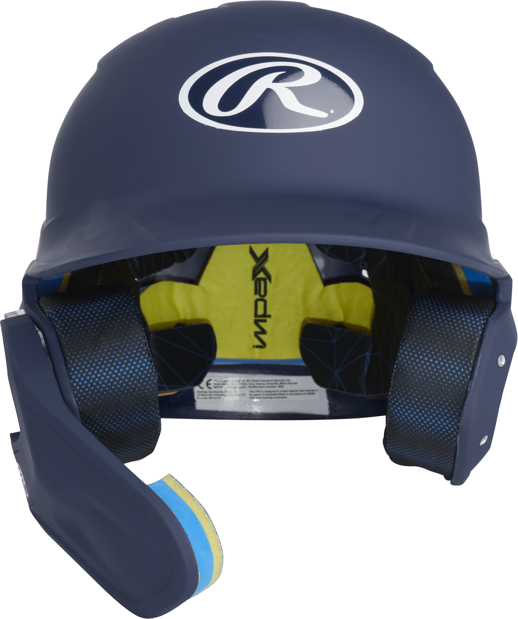 Rawlings Mach Adjust With Lhb Extension Matte Senior Batting Helmet - Navy