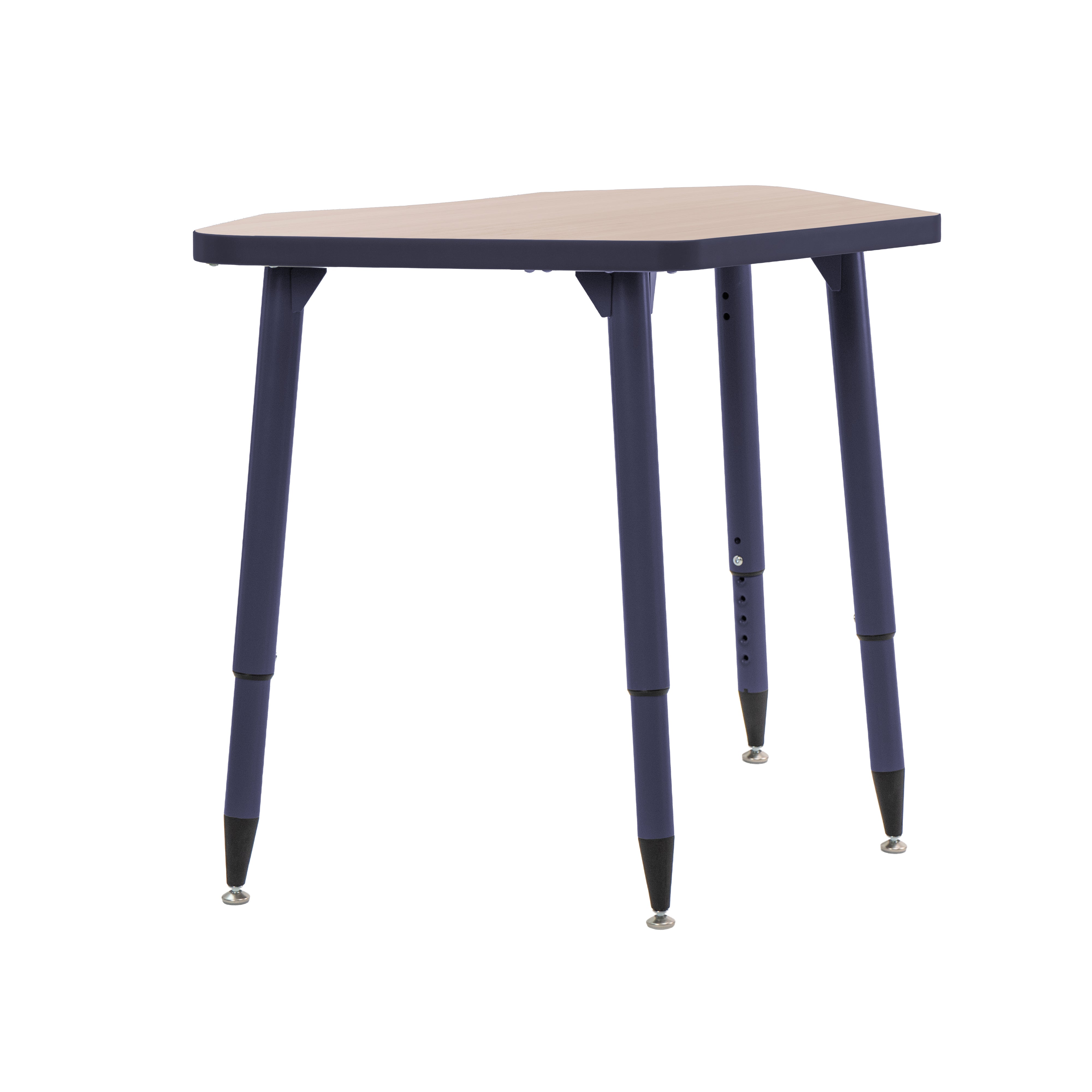 Adapte 24" x 36" Petal Thermofused Activity Table with Adjustable Tapered Legs - Asian Sand/Navy
