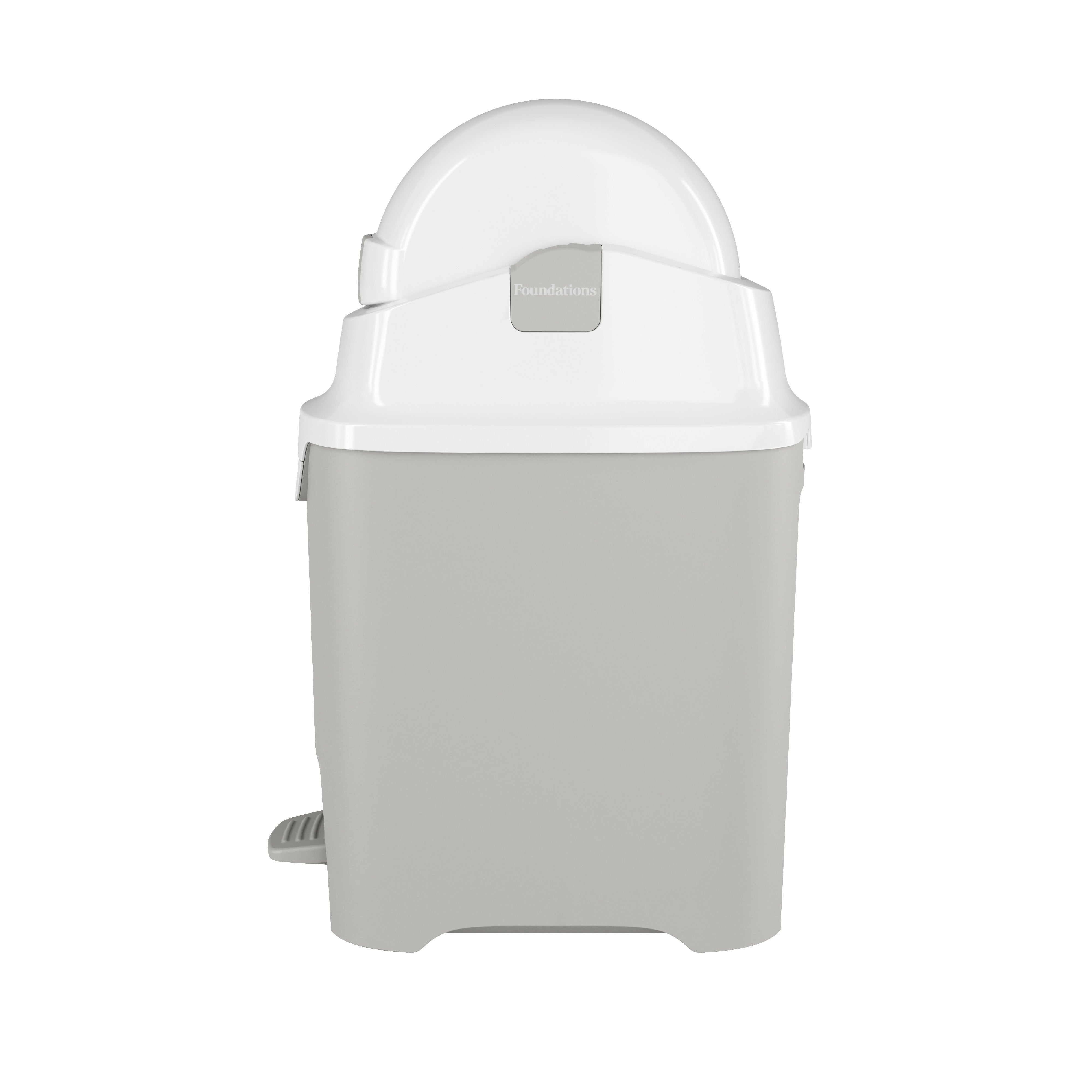 Foundations Pro Series Mini Hands-Free Diaper Pail, Gray