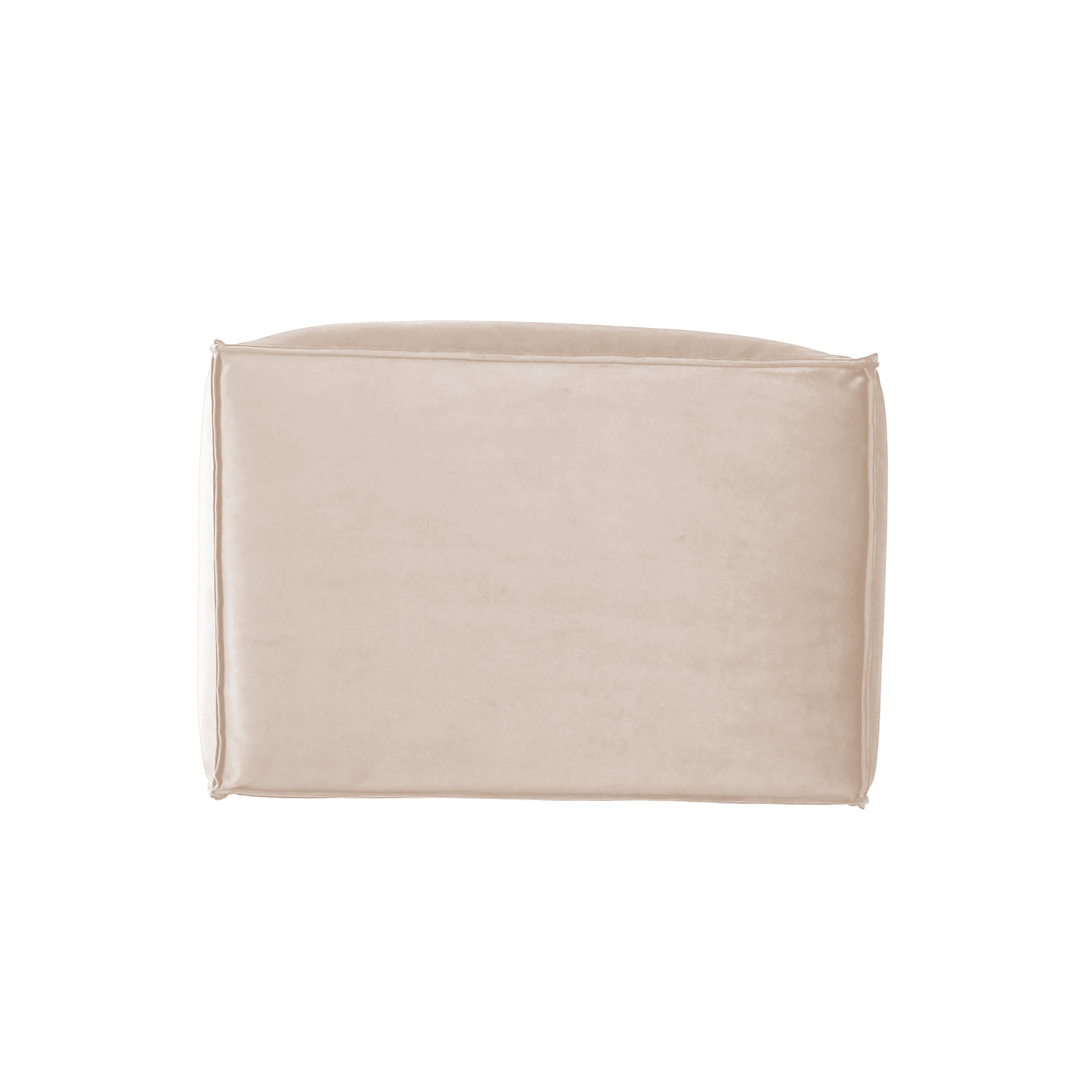 Overstuffed 36" x 24" Rectangle Microfiber Ottoman, 16" Height - Beige