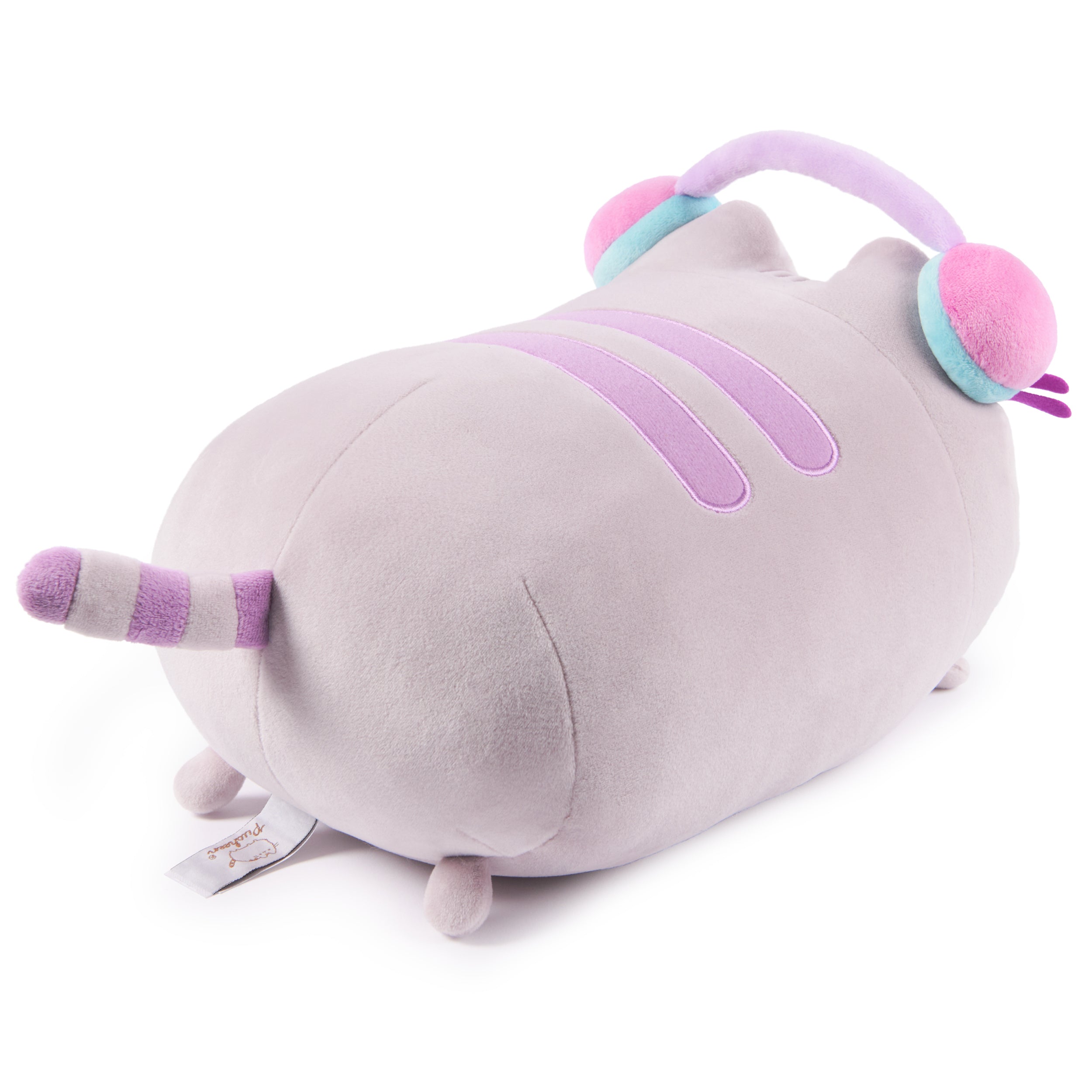 GUND Pusheen Gamer Squisheen Plush, Squishy Toy, Collectible Plush Toy, Gaming Decor, Stuffed Animal for Ages 8 and Up, Gray, 11”