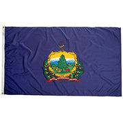 Vermont State Flag 4x6 ft. Nylon SolarGuard Nyl-Glo 100% Made in USA to Official State Design Specifications.