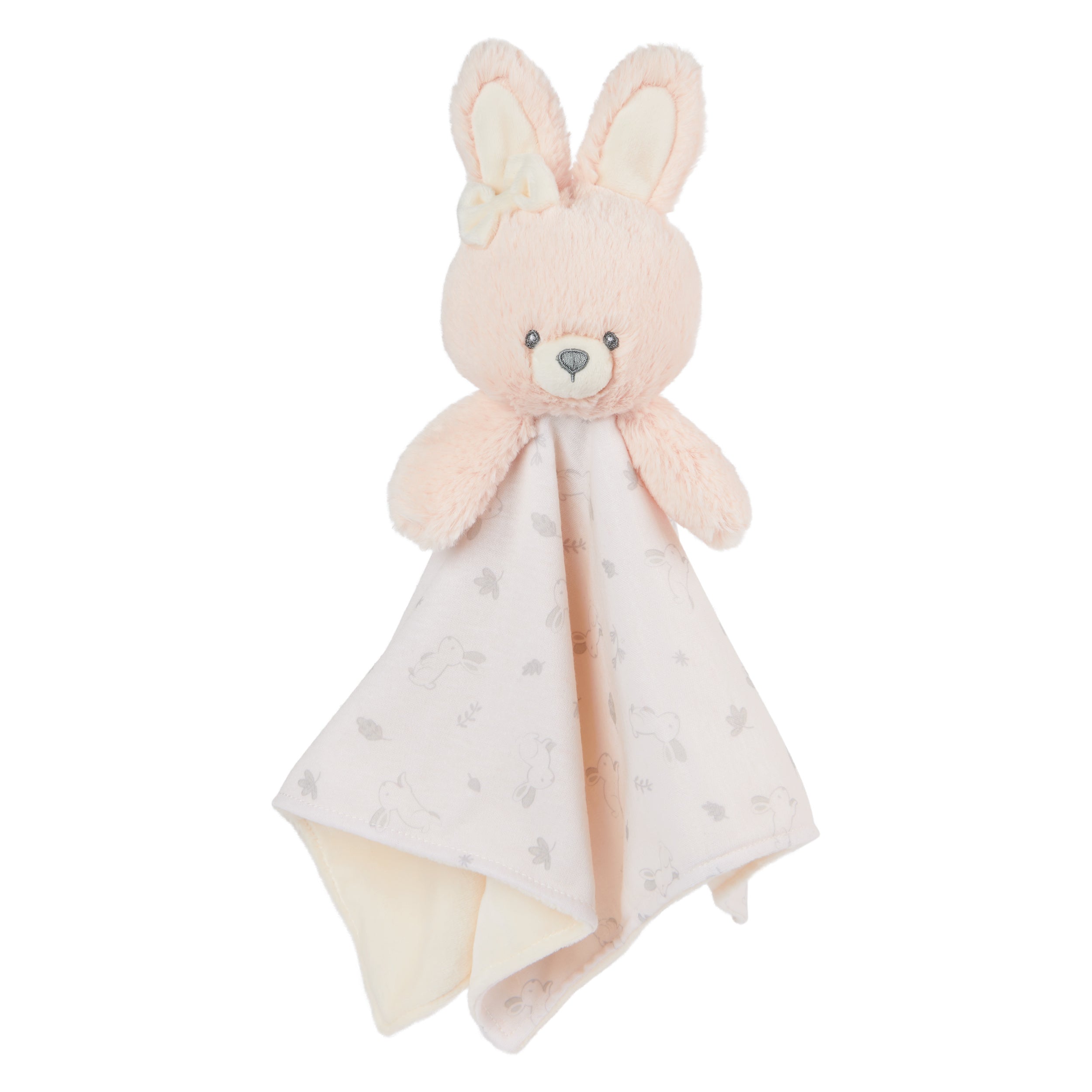 GUND Baby Sustainably Soft Bunny Lovey, Stuffed Animal Plush Blanket Made from 100% Recycled Materials, for Babies and Newborns, Pink/Cream, 10”