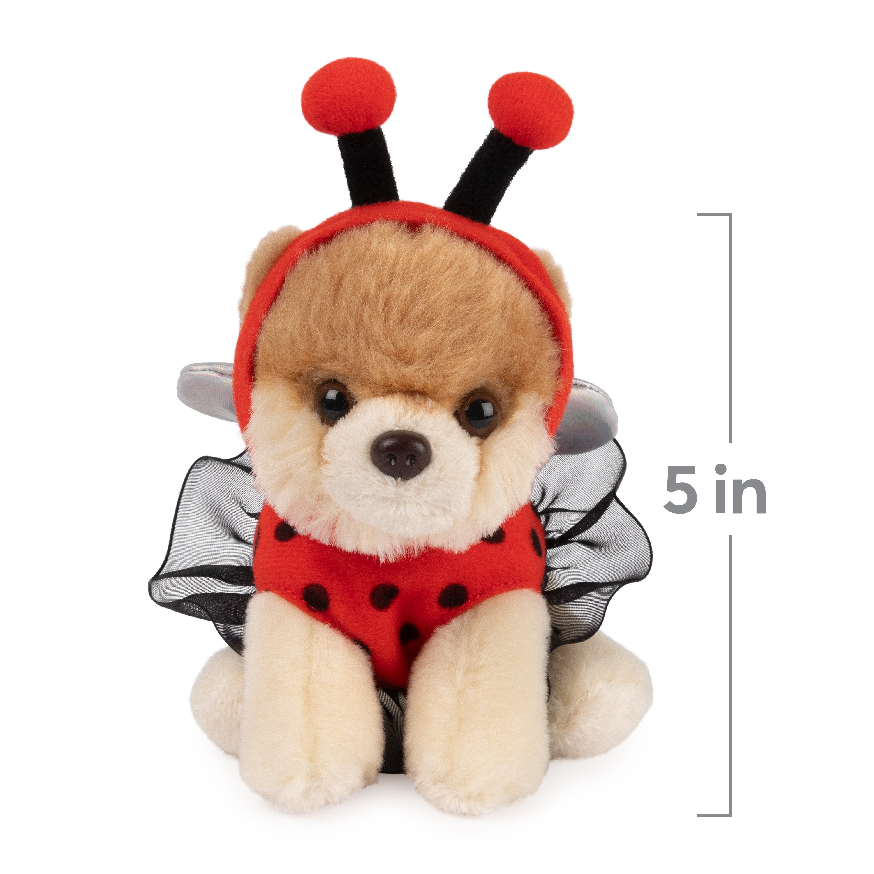 GUND Boo, The World’s Cutest Dog Ladybug Plush Pomeranian Stuffed Animal for Ages 1 and Up, 5”