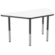 30" x 60" Trapezoid Dry-Erase Activity Table with Adjustable Super Legs - Whiteboard/Black
