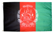 Afghanistan Flag 3x5 ft. Nylon SolarGuard Nyl-Glo 100% Made in USA to Official United Nations Design Specifications.