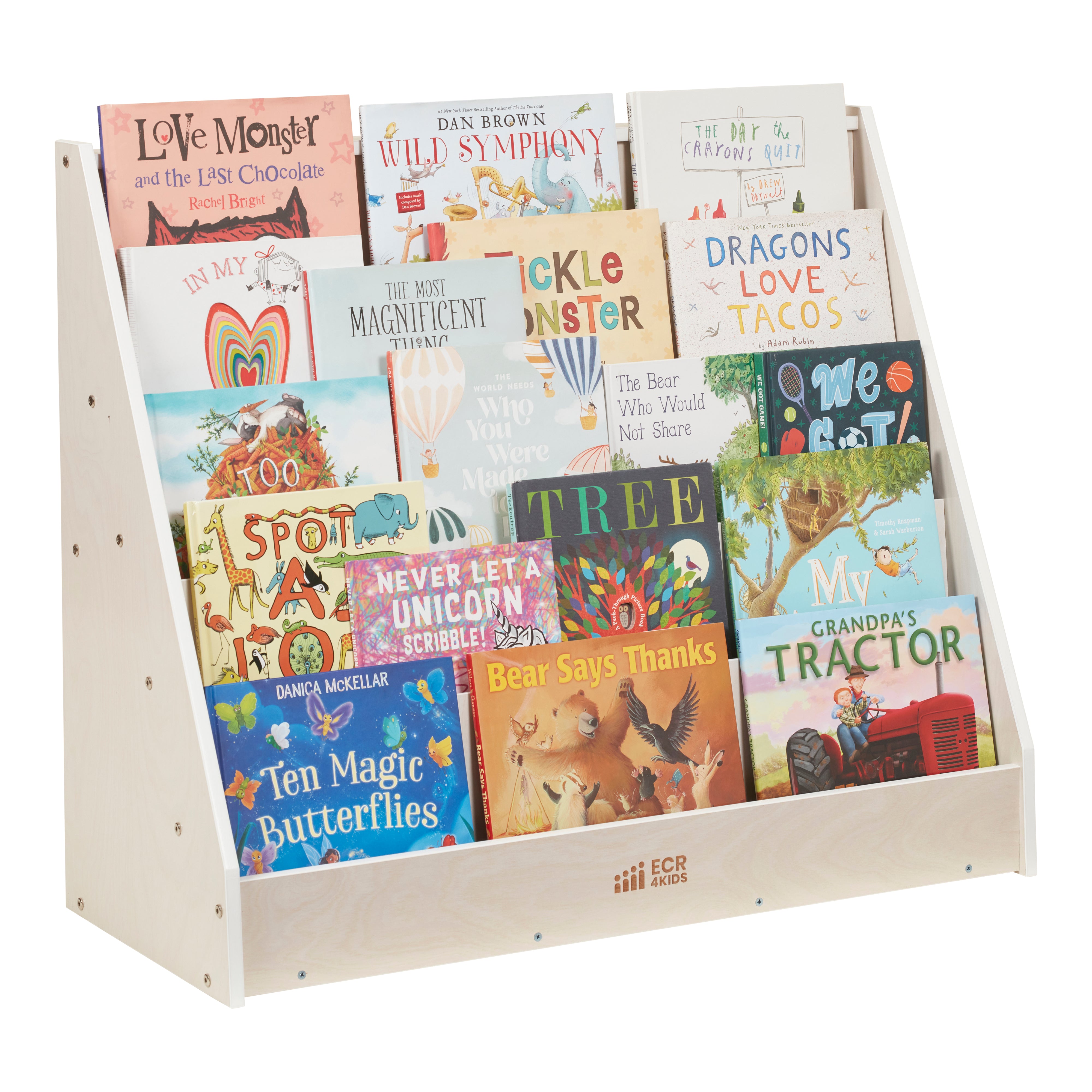 Single-Sided Book Display - White Wash
