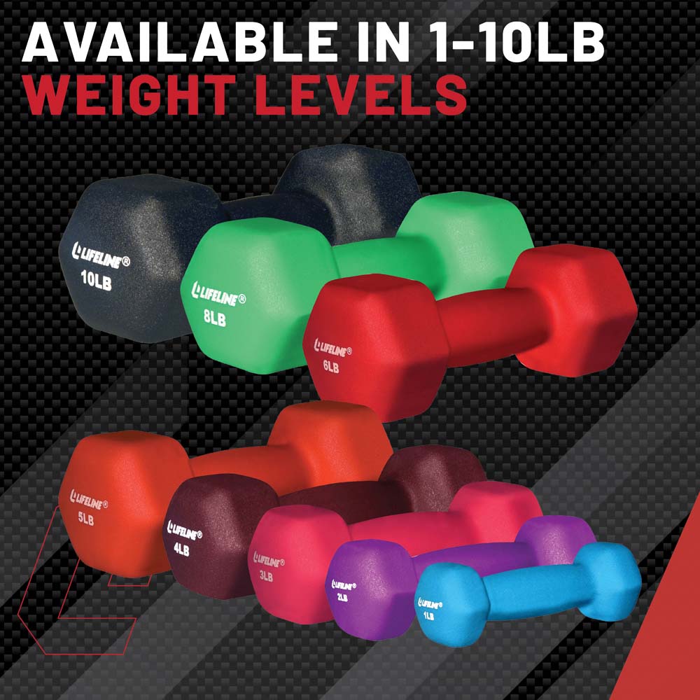 2Lb Hex Neoprene Dumbbell - Purple