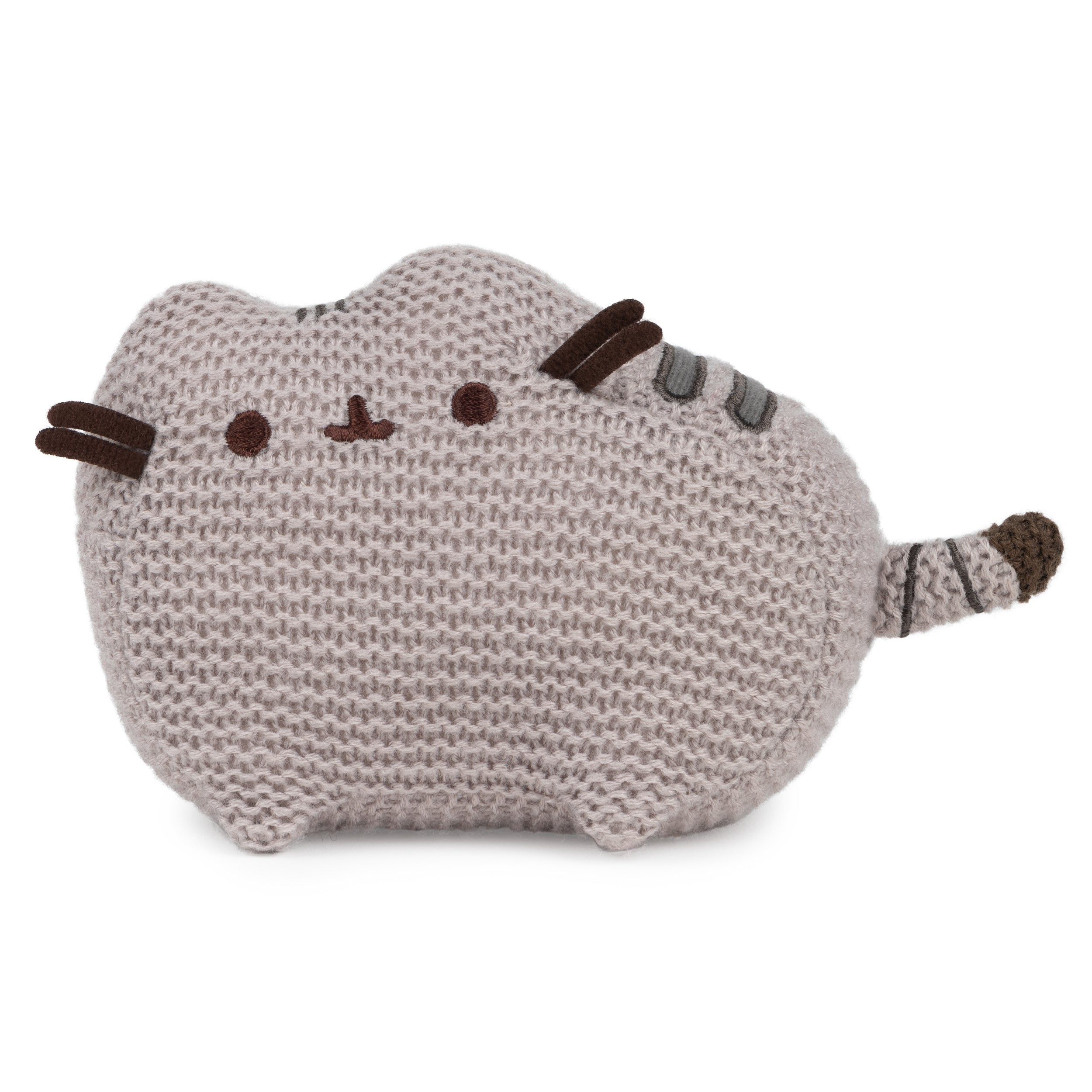 GUND Pusheen the Cat Knit Plush, Stuffed Animal for Ages 8 and Up, Gray, 6”