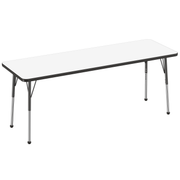 24" x 72" Rectangle Dry-Erase Activity Table with Adjustable Standard Ball Glide Legs - Whiteboard/Black