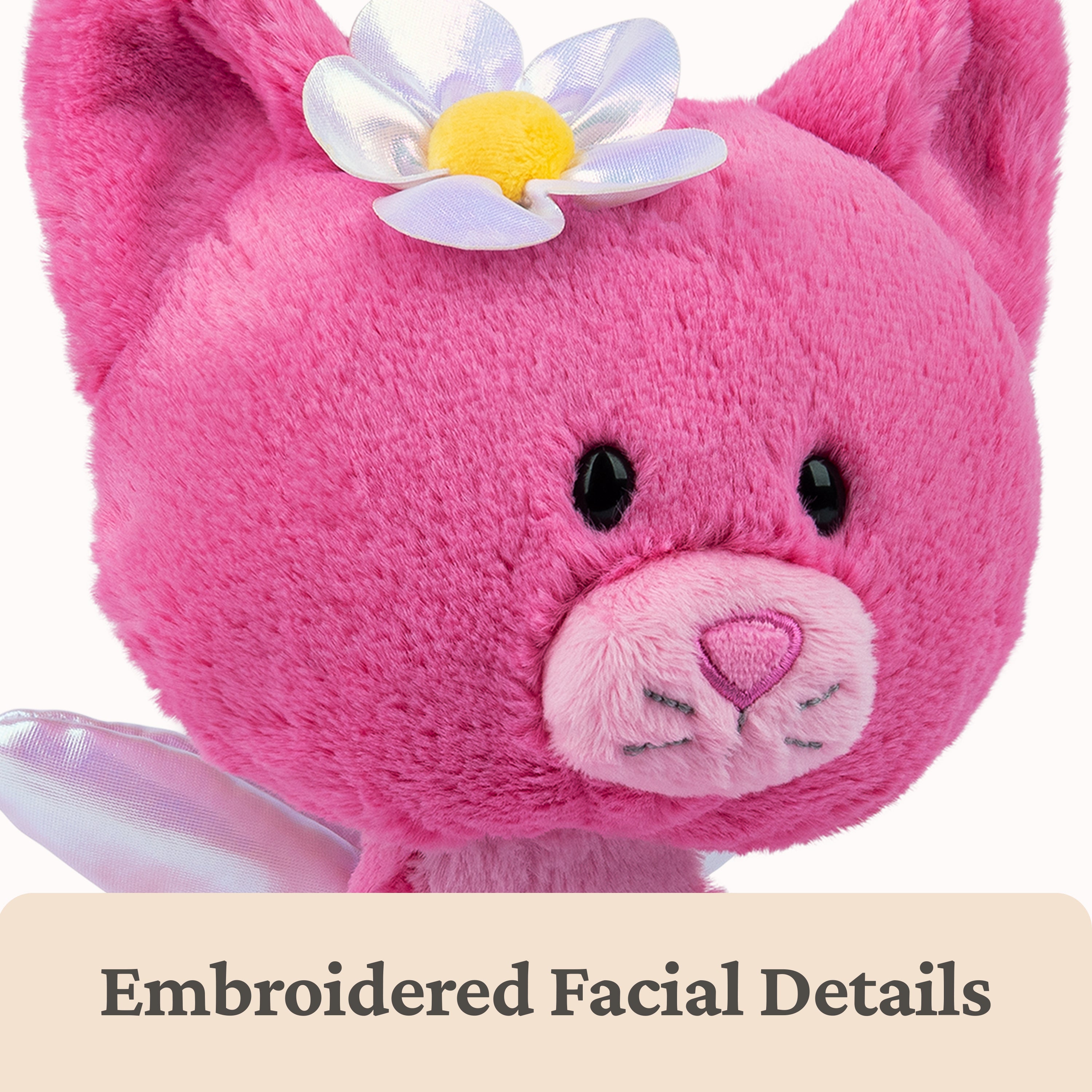 GUND Take Along Friends, Maeve Rose Fairy Cat Plush Toy, Cat Stuffed Animal for Ages 1 and Up, Pink, 15”