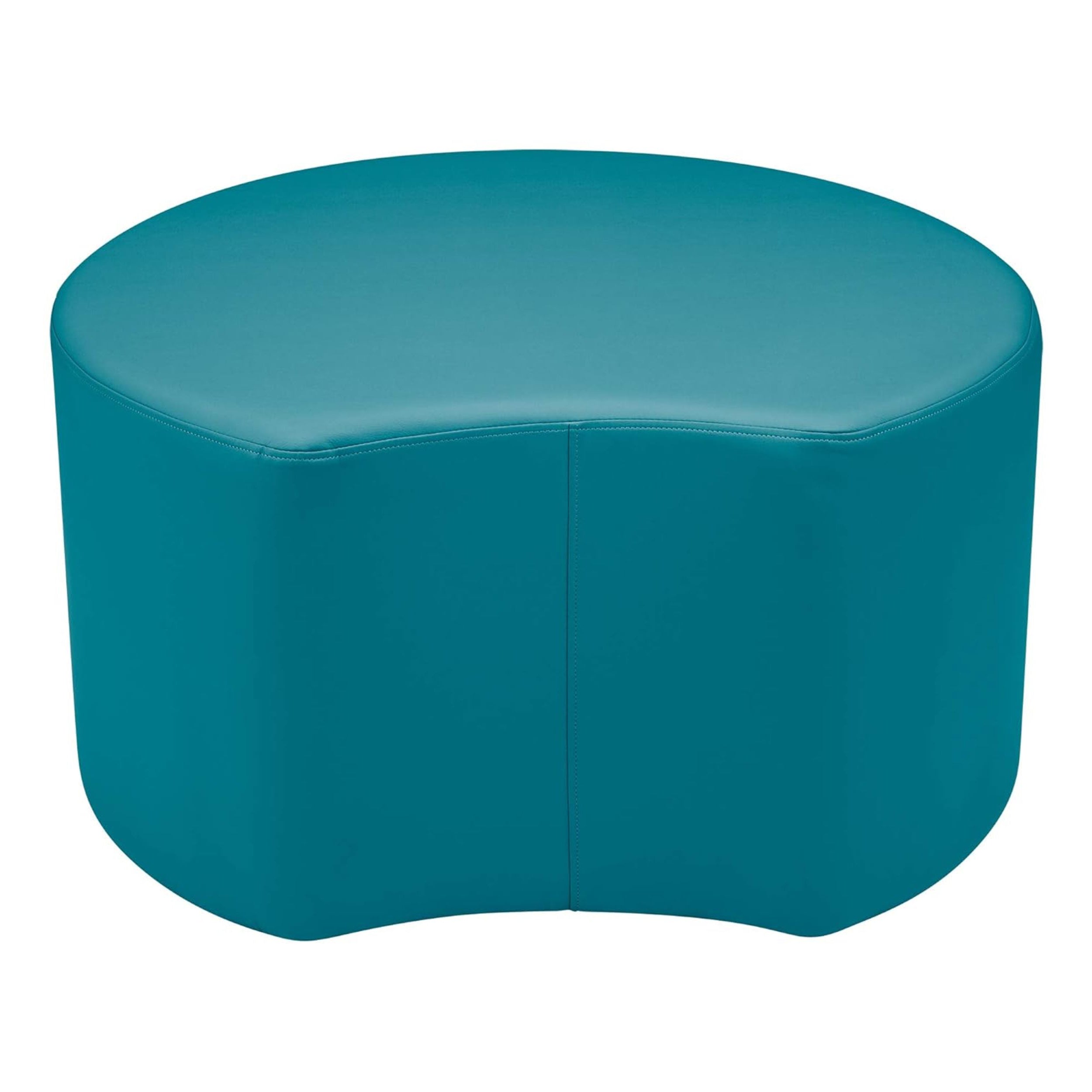 Pro Series Upholstered Crescent Ottoman 18" Height - Teal