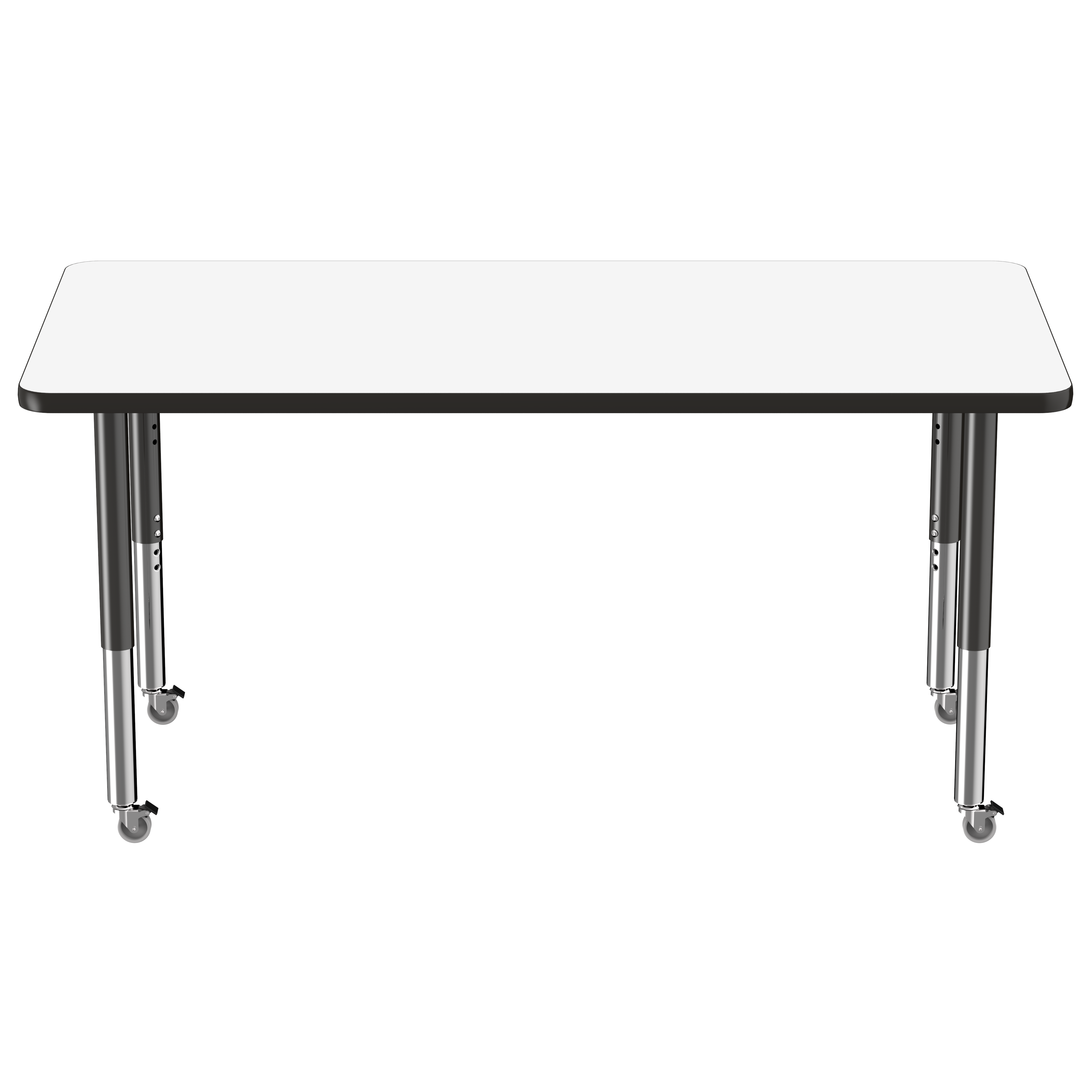 30" x 60" Rectangle Dry-Erase Activity Table with Adjustable Super Legs - Whiteboard/Black