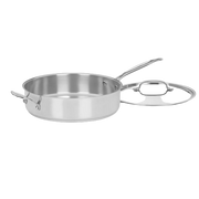 Chef's Classic™ Stainless 5.5 Quart Sauté Pan with Helper Handle & Cover