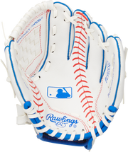 Rawlings Players Series Youth 9-Inch Baseball Glove W/Ball - Right Hand Thrower - White