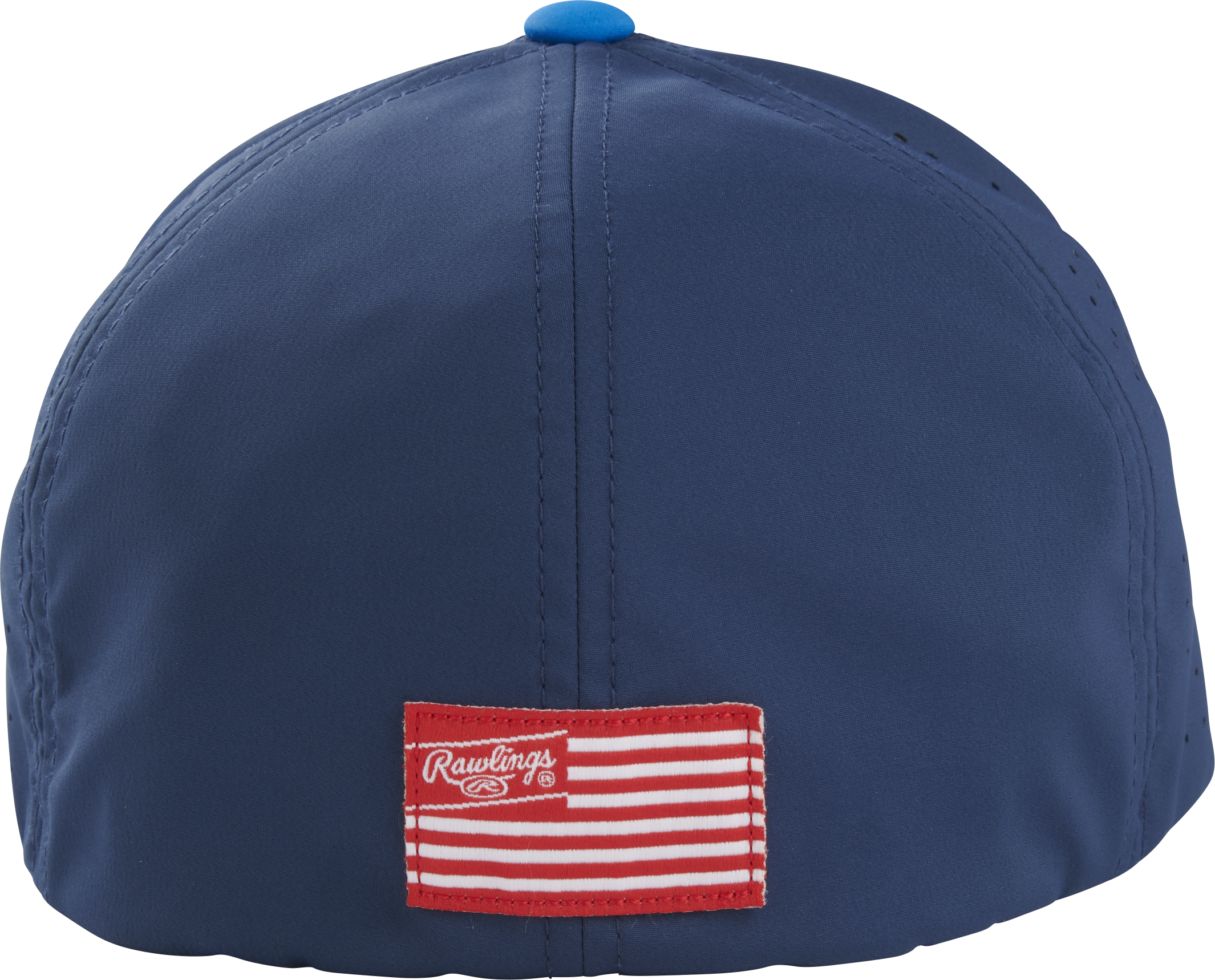 Rawlings Red Patch Hat Flex Fit - Small/Medium - White/Navy