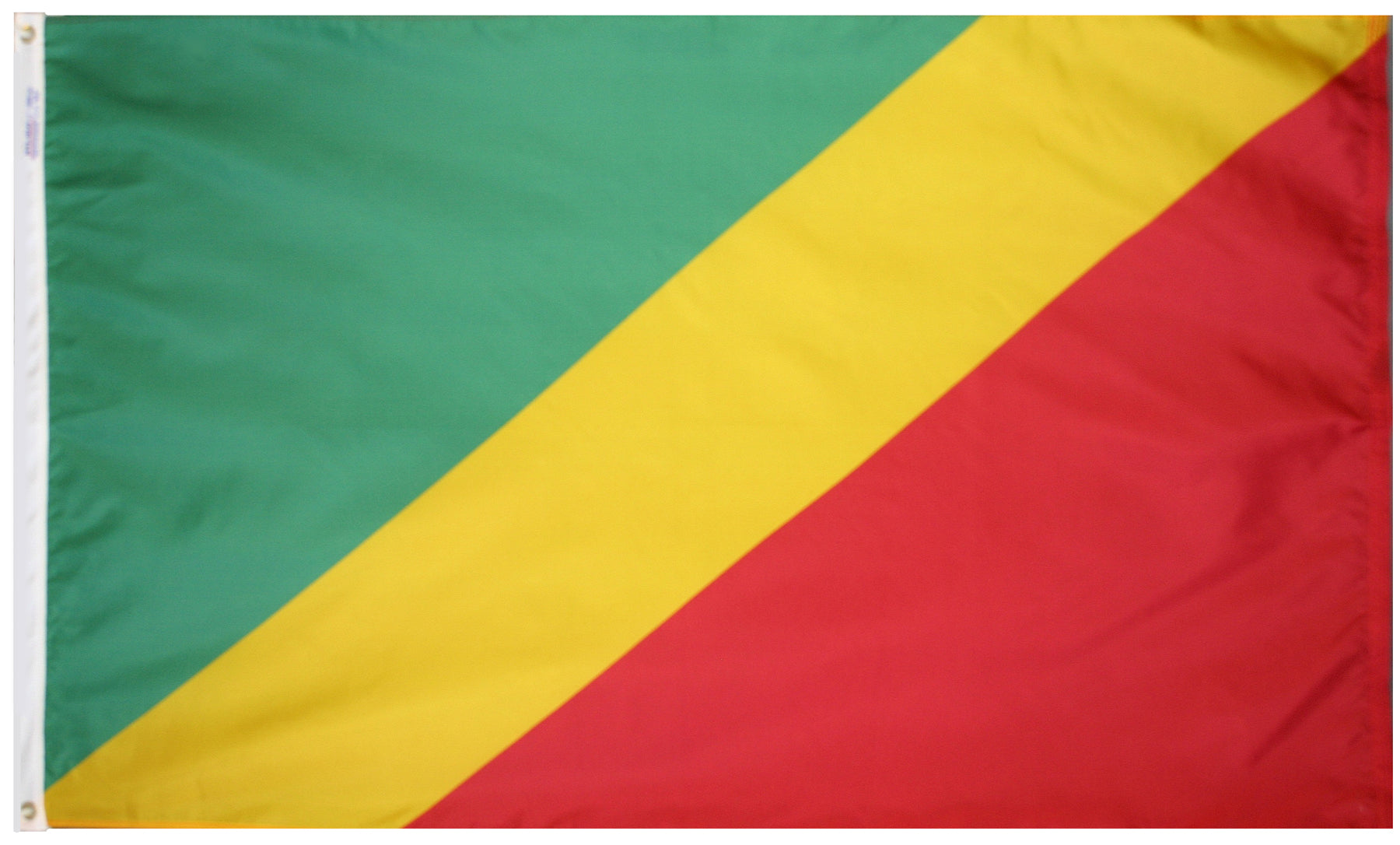 Congo Flag 3x5 ft. Nylon SolarGuard Nyl-Glo 100% Made in USA to Official United Nations Design Specifications.