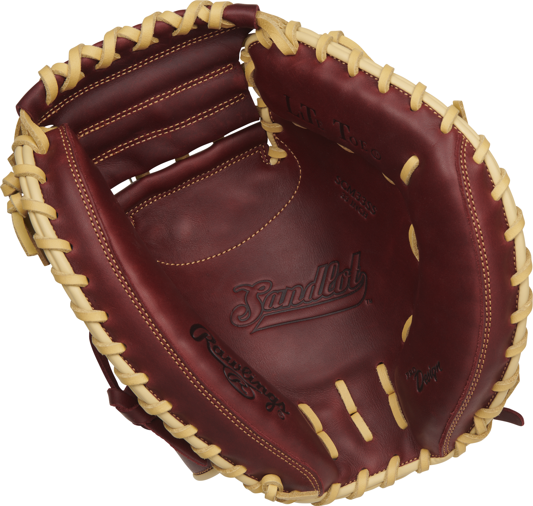 Rawlings Sandlot Series Catchers Mitt 33-Inch Baseball Glove  - Right Hand Thrower - Sherry