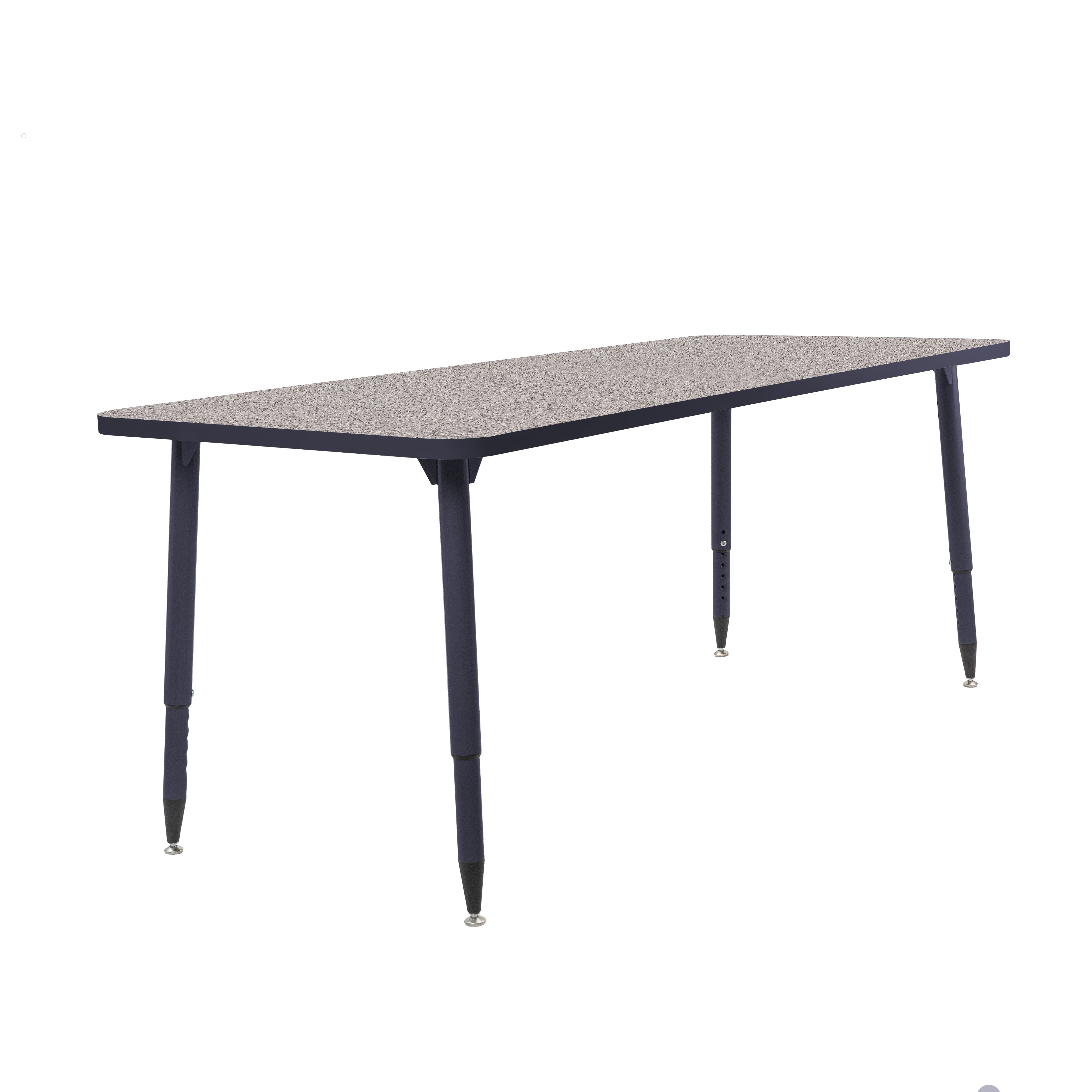 Adapte 30" x 72" Rectangle Activity Table with Adjustable Tapered Legs - Gray/Navy