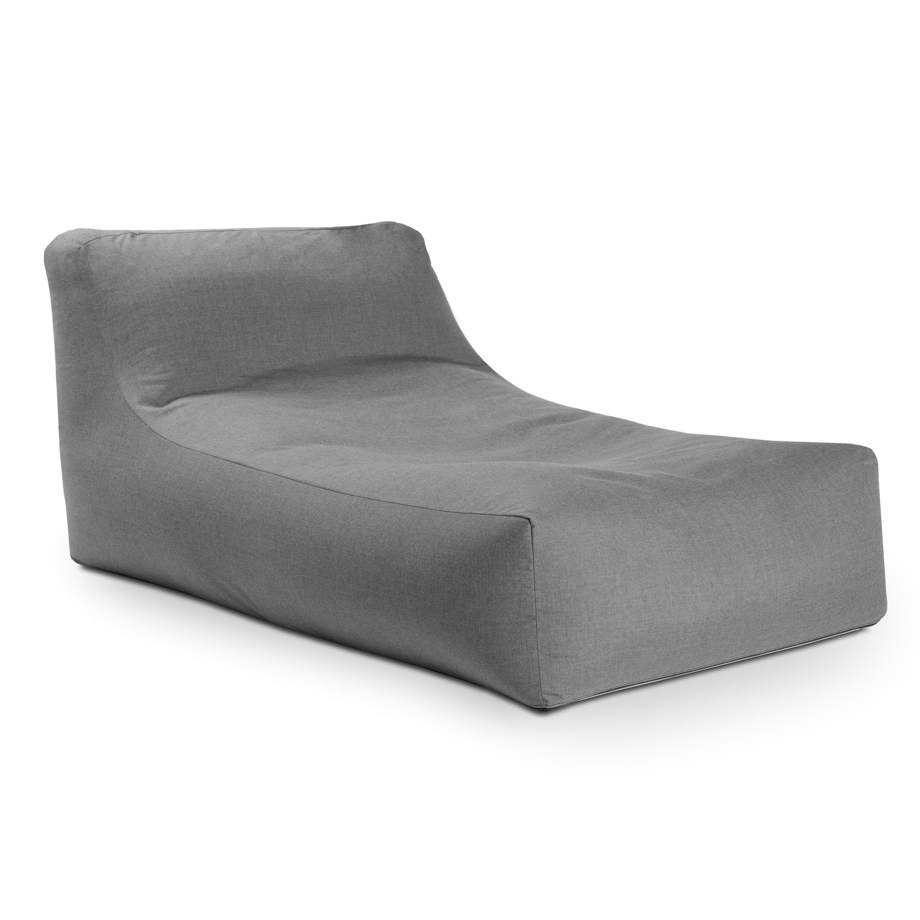 Coza Outdoor Sun Lounger - Luxurious Giant Outdoor Chaise - Sunbrella, Charcoal