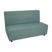 Pro Series Upholstered Armless Mobile Sofa with Tech Panel - Sky Blue Crosshatch