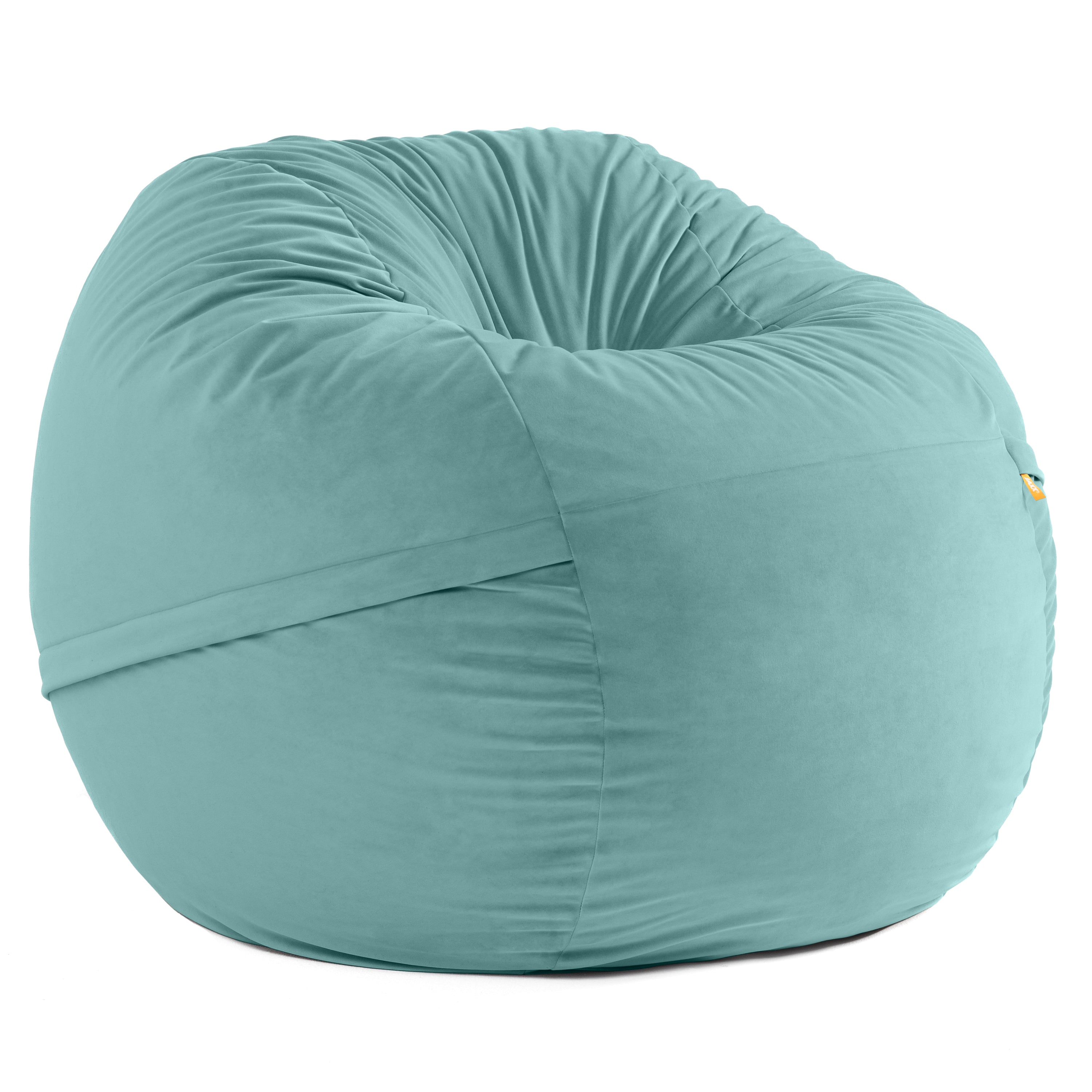 Jaxx 5 Foot Saxx - Large Round Bean Bag Chair for Adults - Lush Velvet Navy Blue