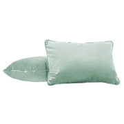 16" x 24" Rectangle Lumbar Microfiber Pillow with Piping, 2-Piece - Aloe
