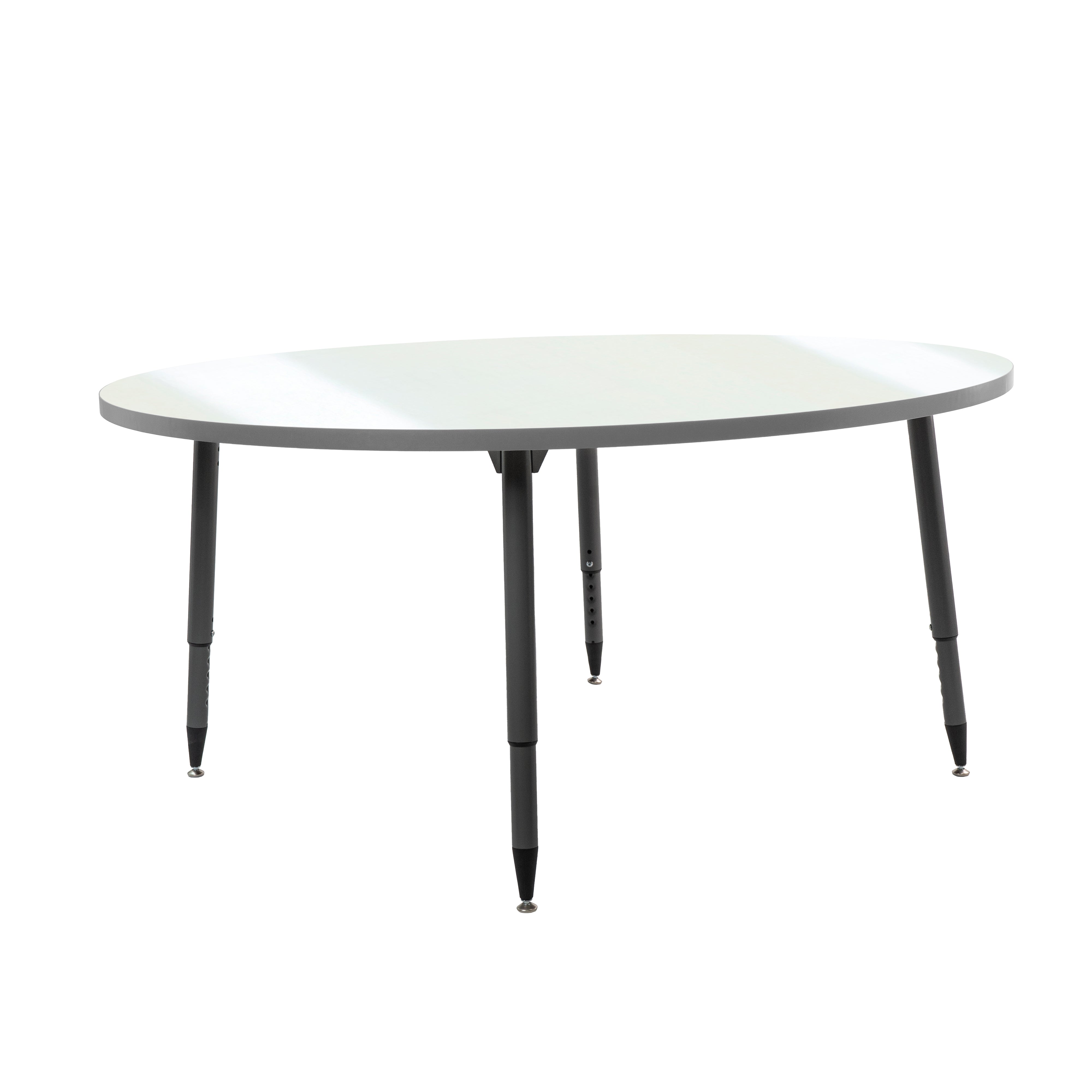 Adapte 60" Round Dry-Erase Activity Table with Adjustable Tapered Legs - Whiteboard/North Sea