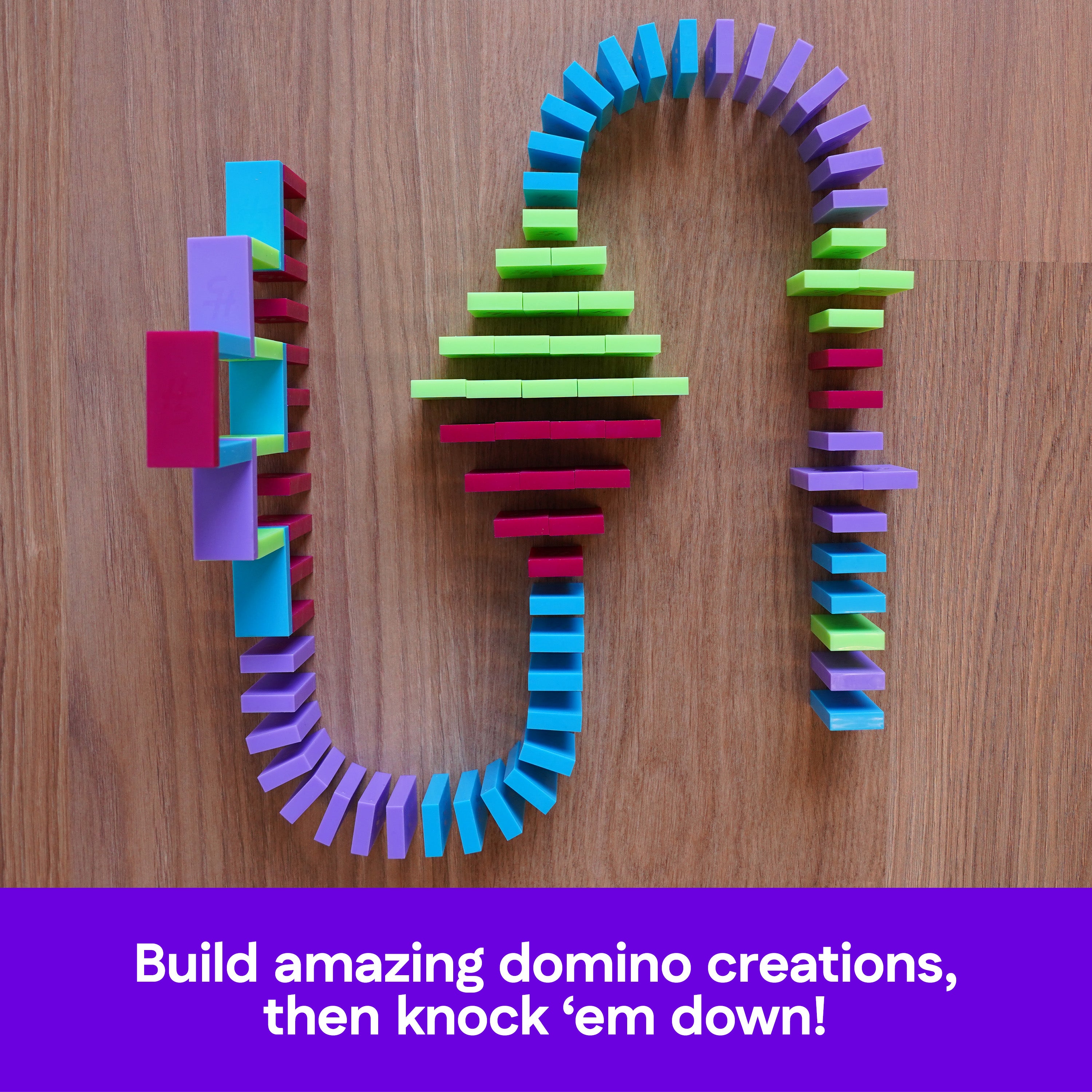 Spin Master Games, Lily Hevesh H5 Domino Creations Summer Set 100-Piece Dominoes Set, Building Toys for Kids & Family, Classic STEM Activity Game, 1 & Up Players, for Ages 5 & Up