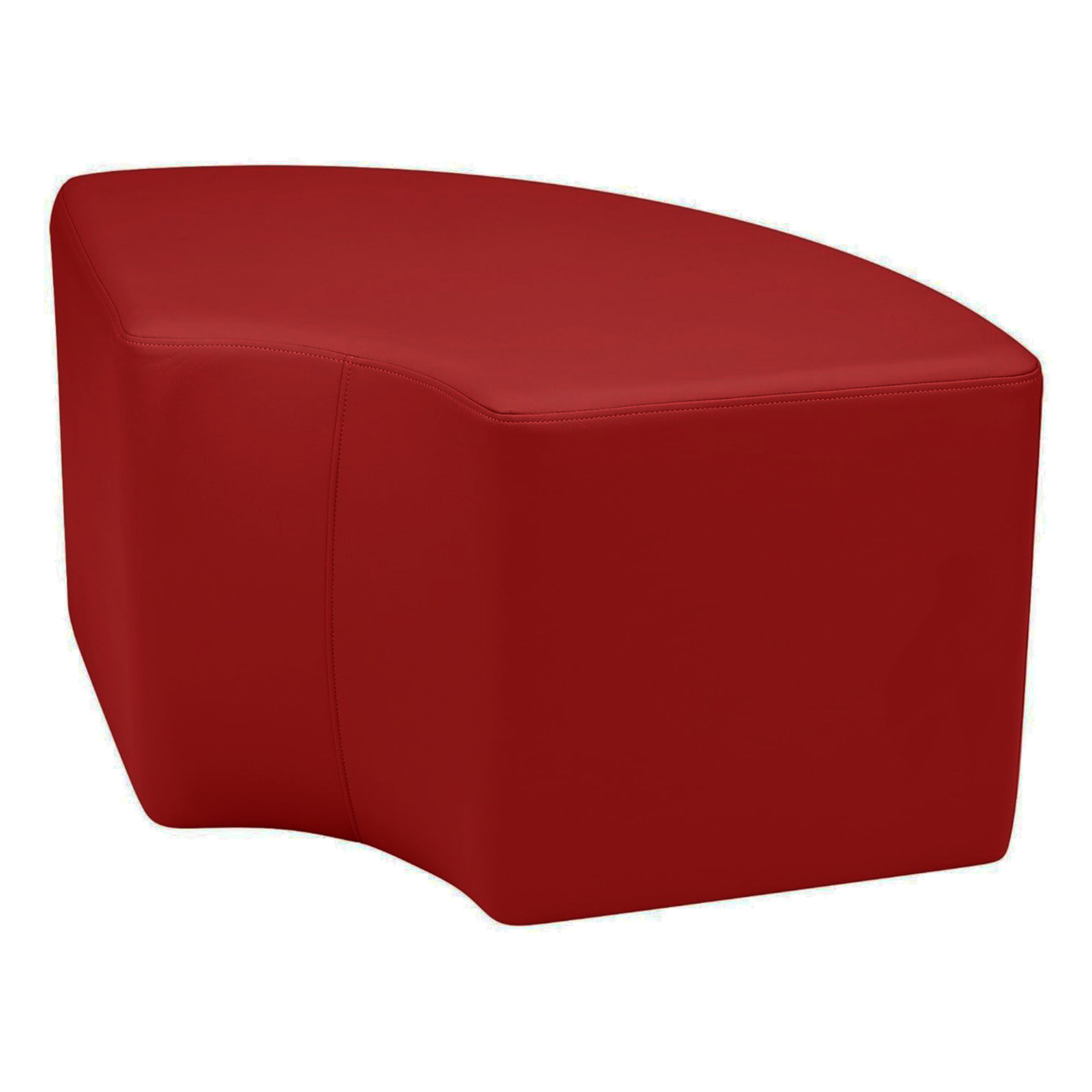 Pro Series Upholstered Quarter Circle Ottoman 18" Height - Crimson
