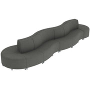 Pro Series Connect Curved Swell Seating, 16-Piece Set - Slate Gray Crosshatch