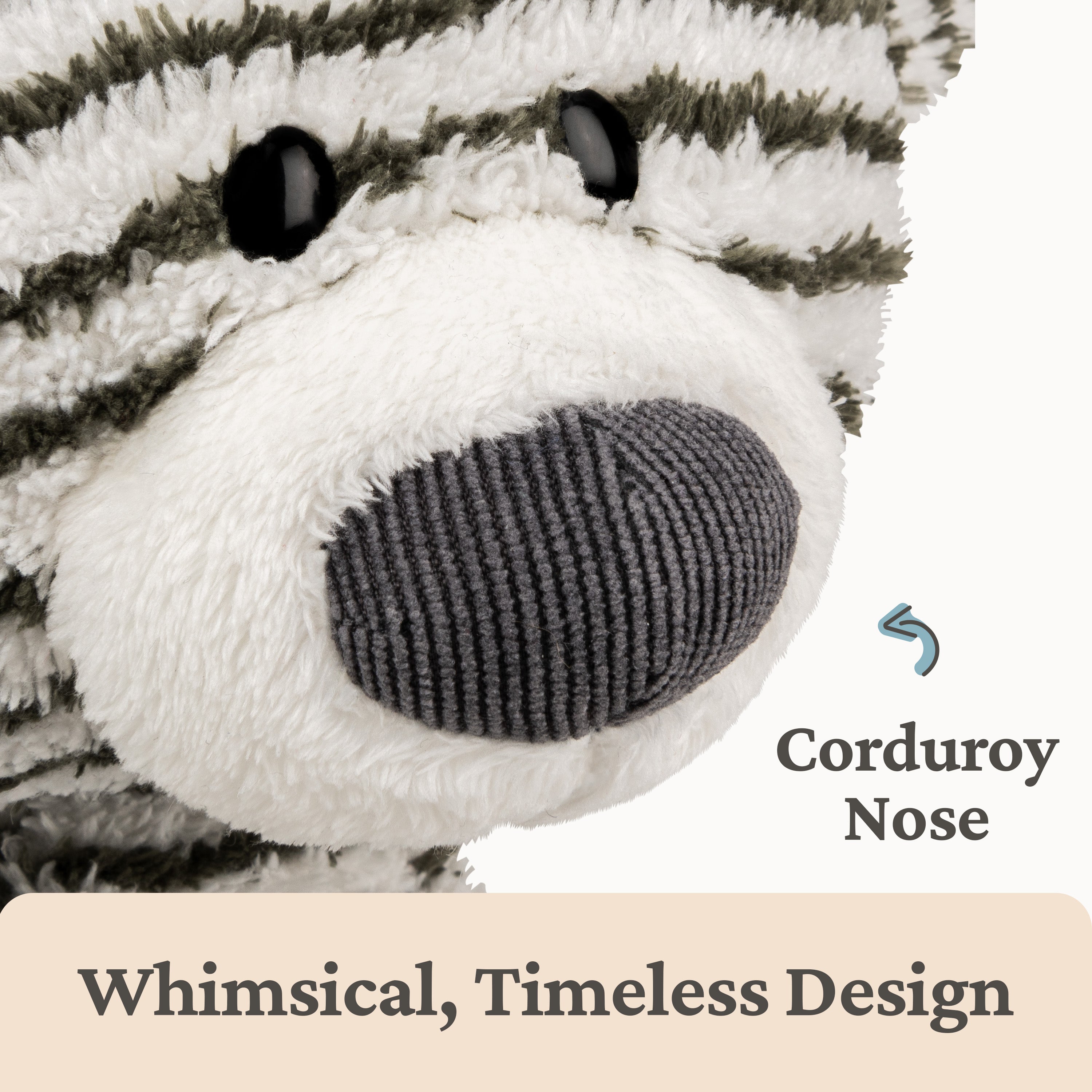 GUND Toothpick Stripes, Teddy Bear Stuffed Animal for Ages 1 and Up, Black/White, 15”