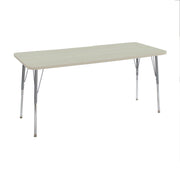 24" x 72" Rectangle La Madera Activity Table with Standard Legs - Asian Sand/Silver